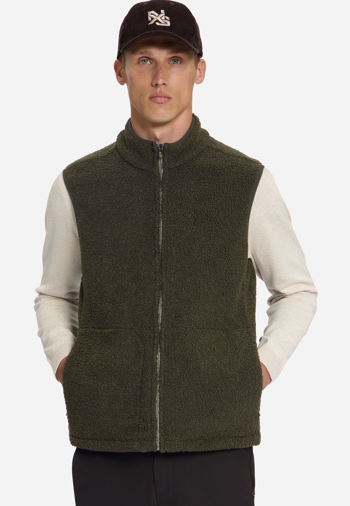 Gilet Teddy zippé | Moss