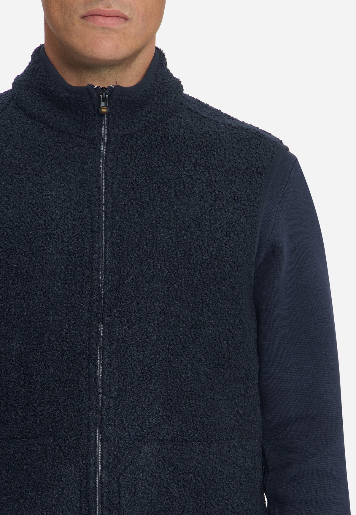 Teddy Zip-Up Vest | Dark Night