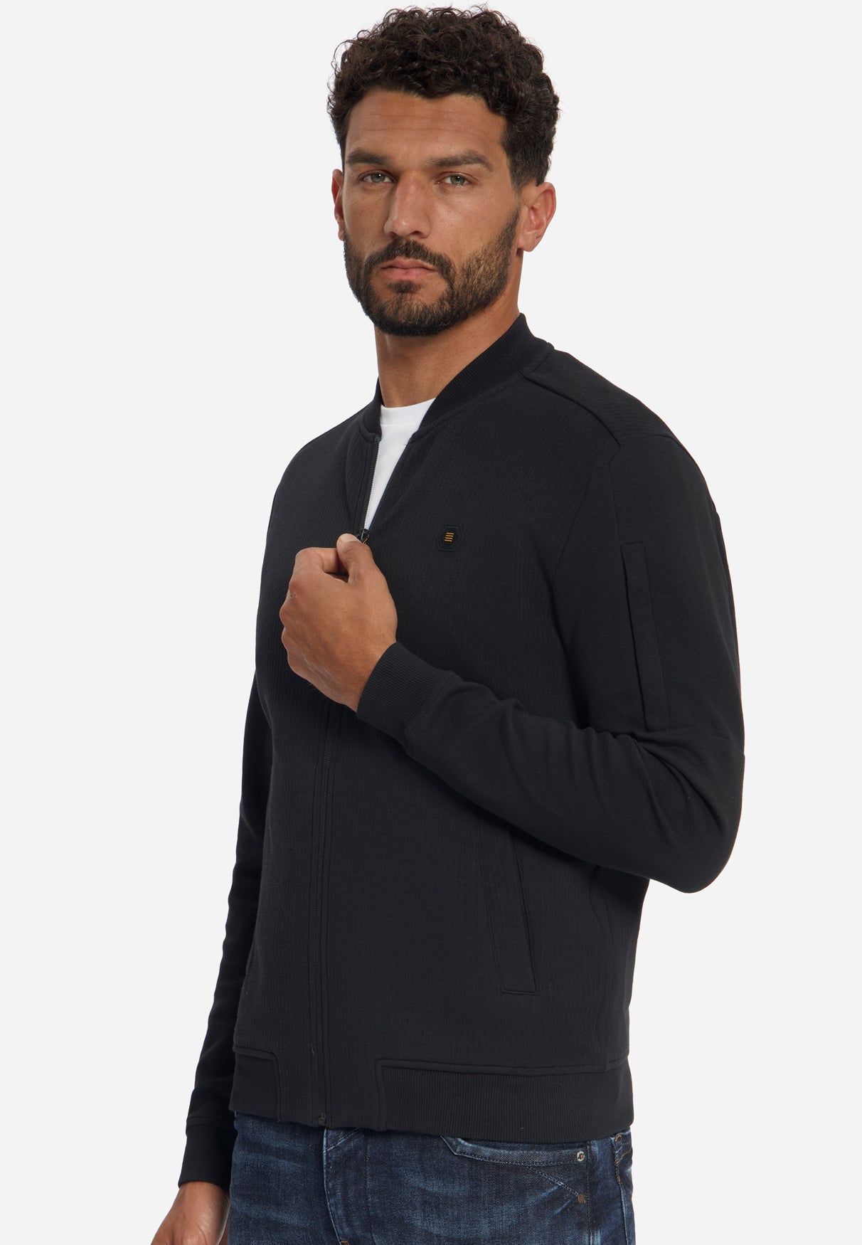 Pull bomber en jacquard | Black