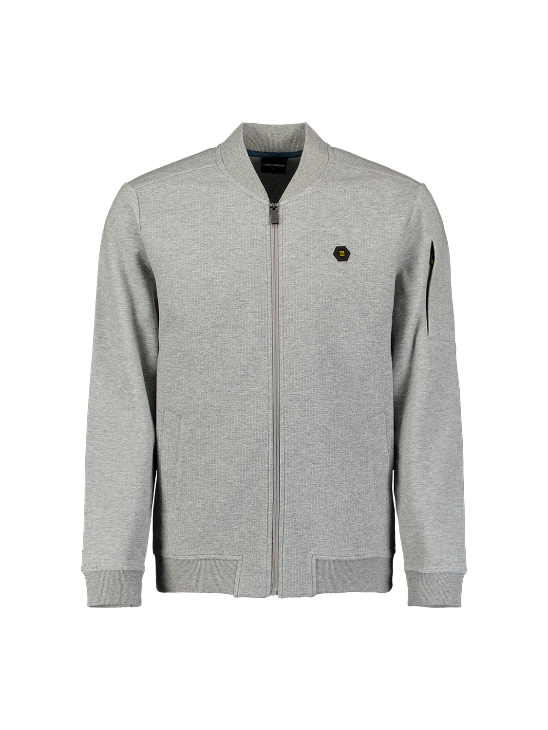Pull bomber en jacquard | Grey Melange