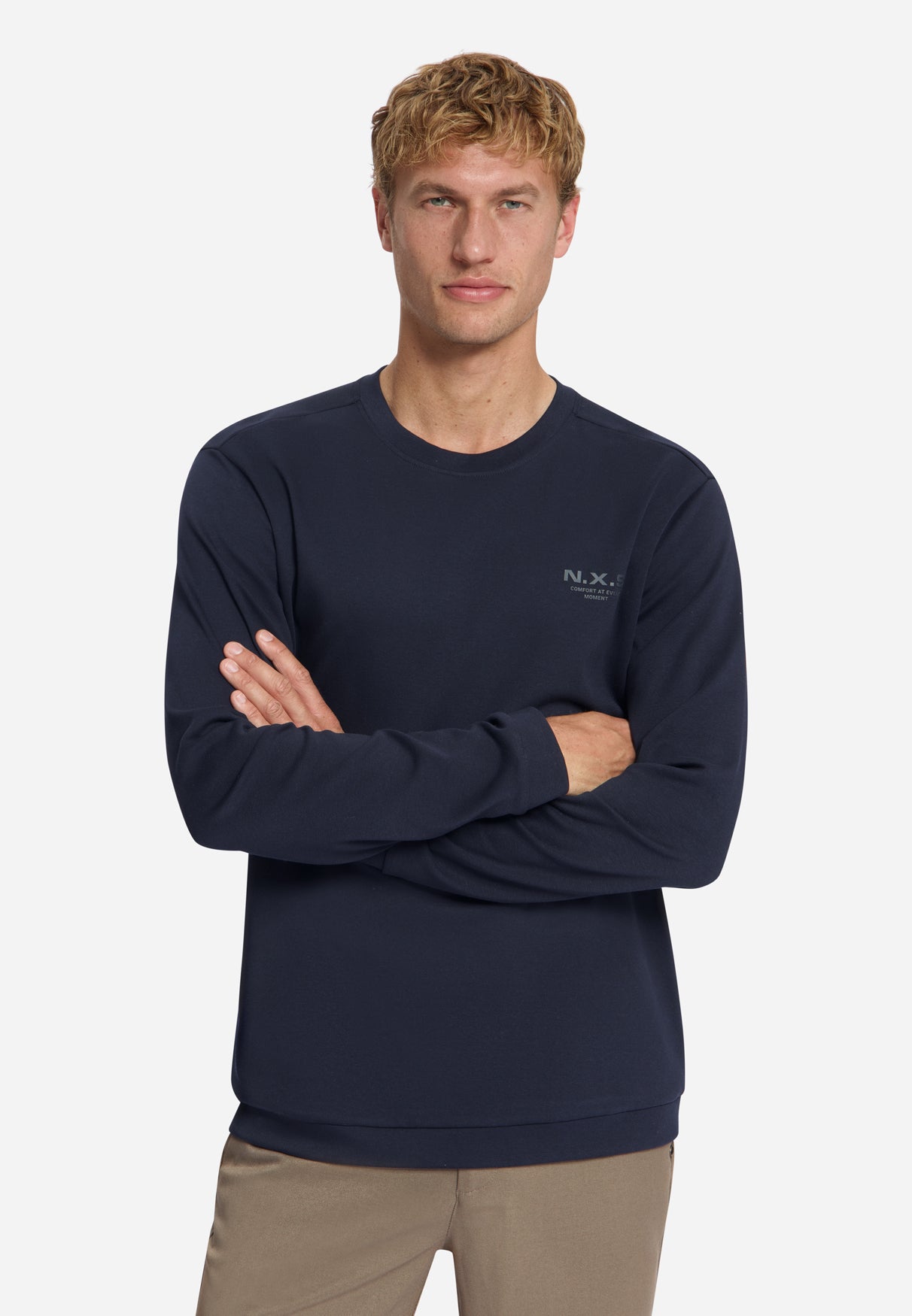 T-shirt Interlock à Manches Longues | Dark Night