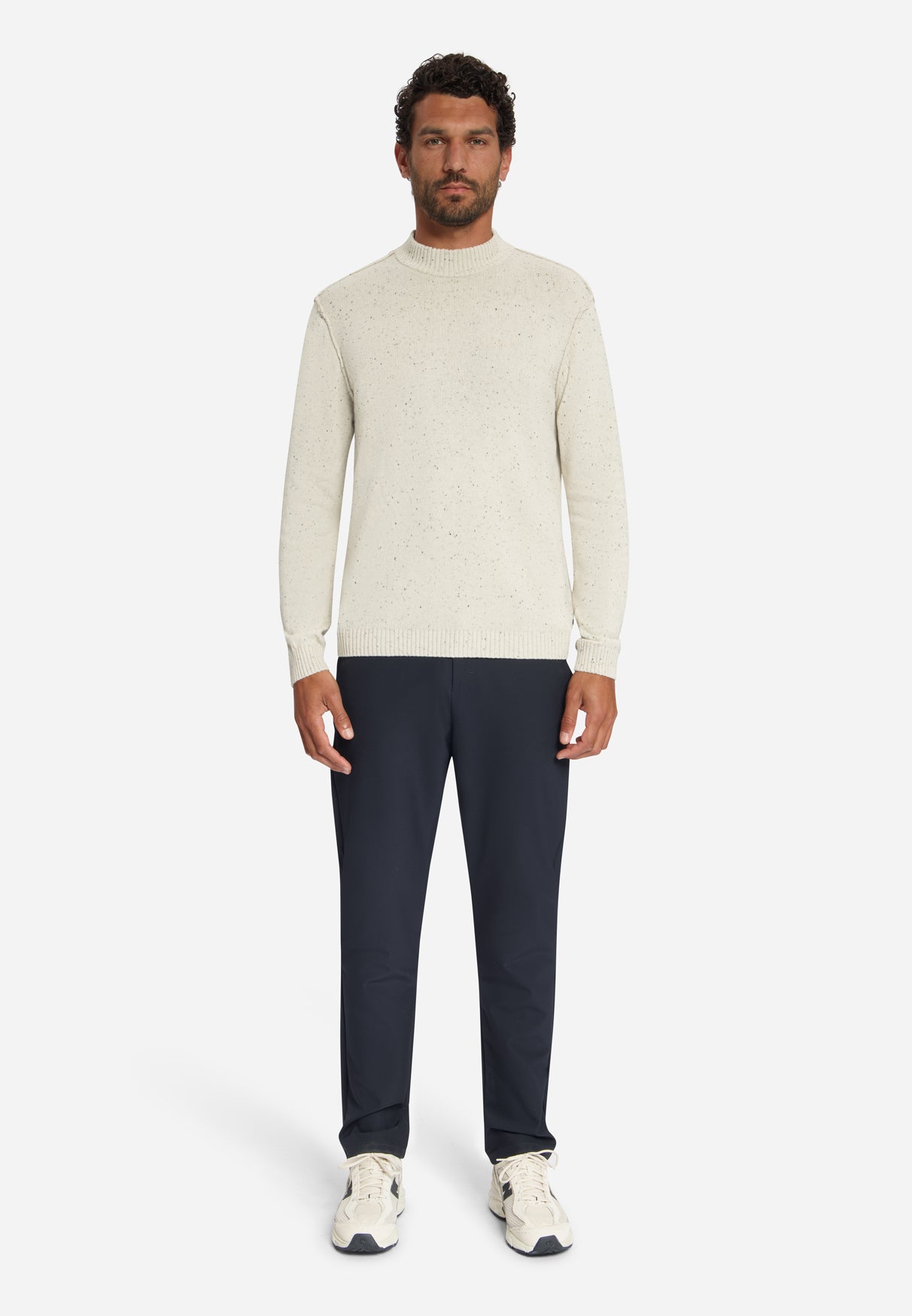 Tweed Knit Jumper | Stone