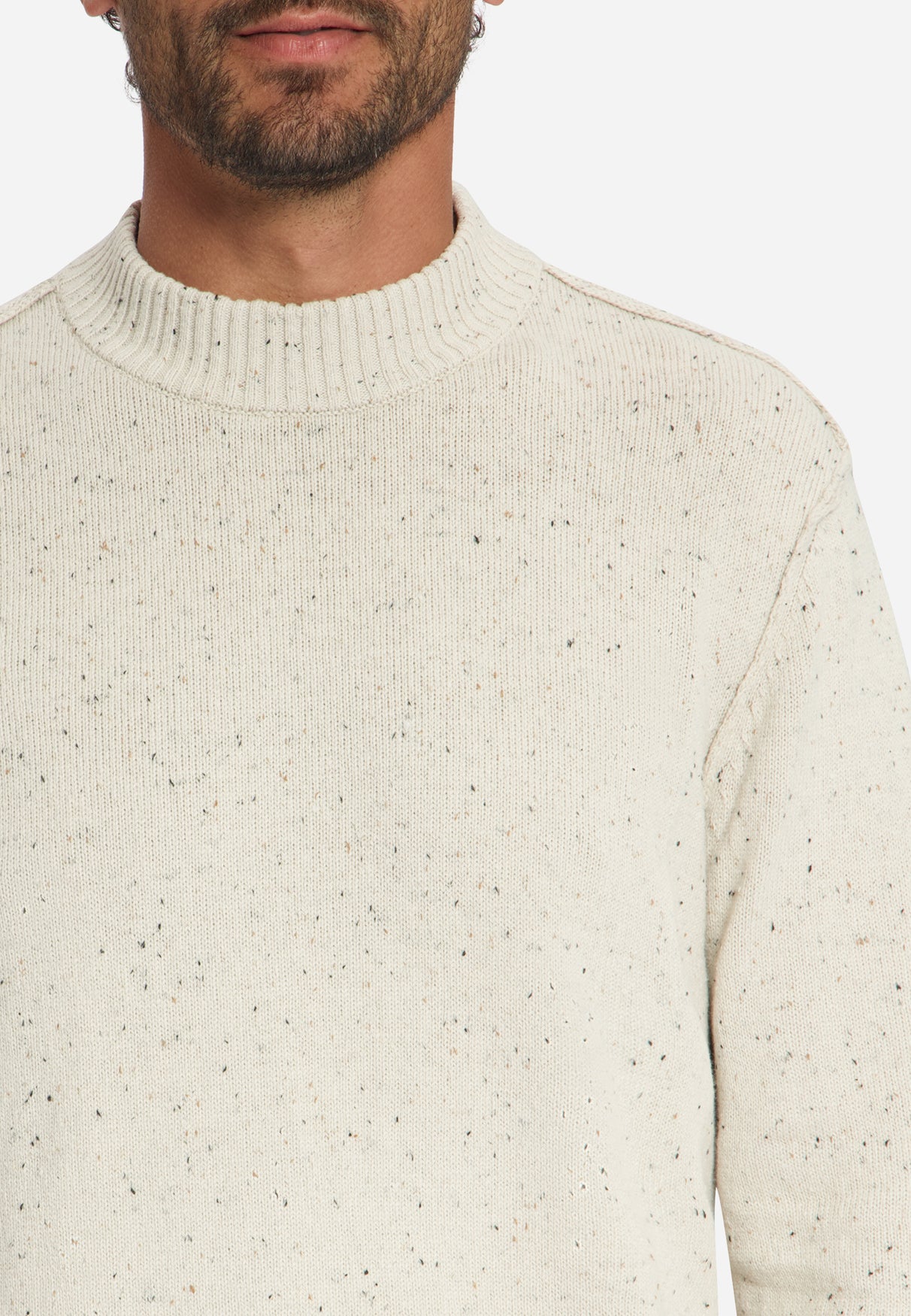 Tweed Knit Jumper | Stone