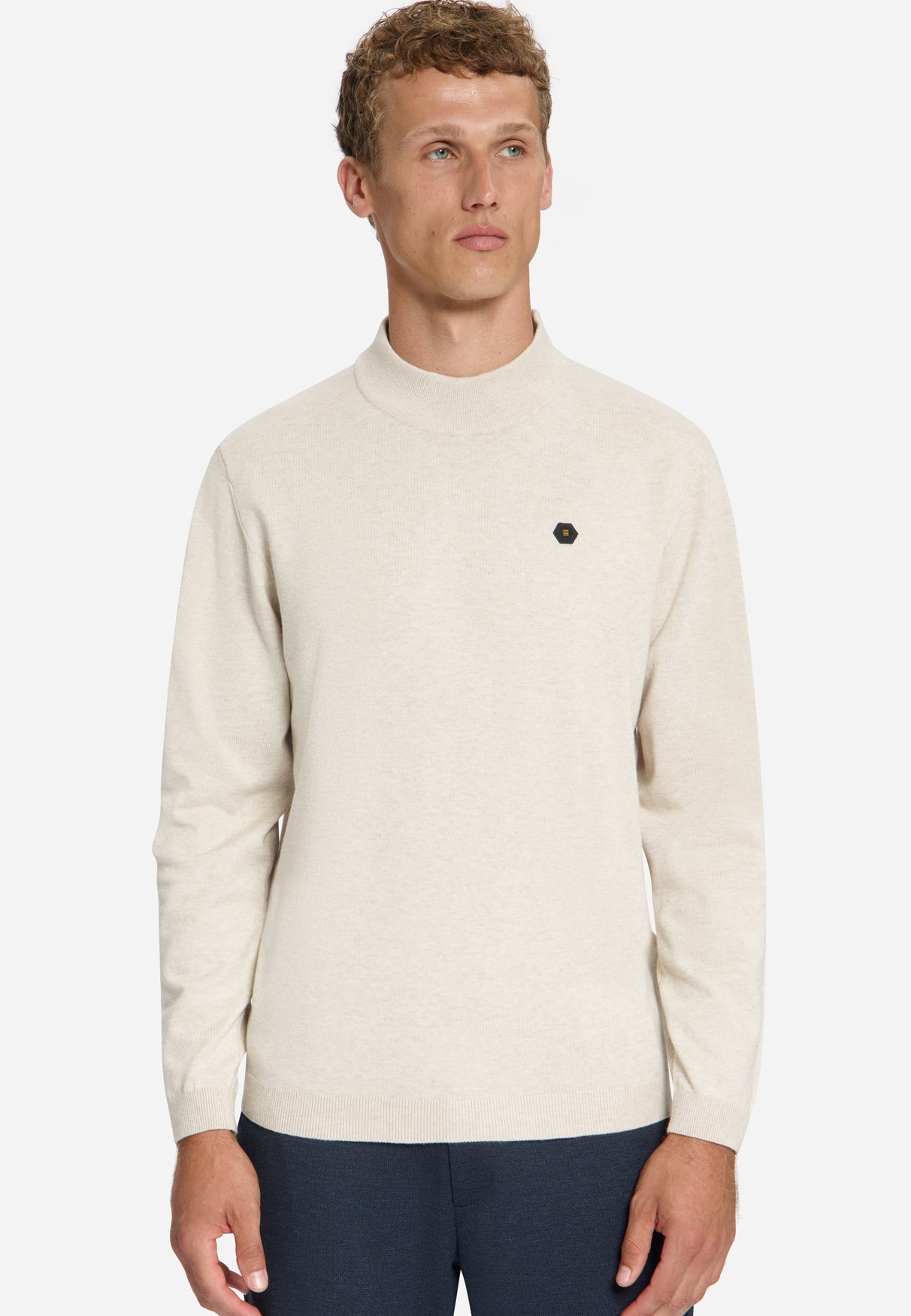 Pull à col roulé en maille fine | Stone
