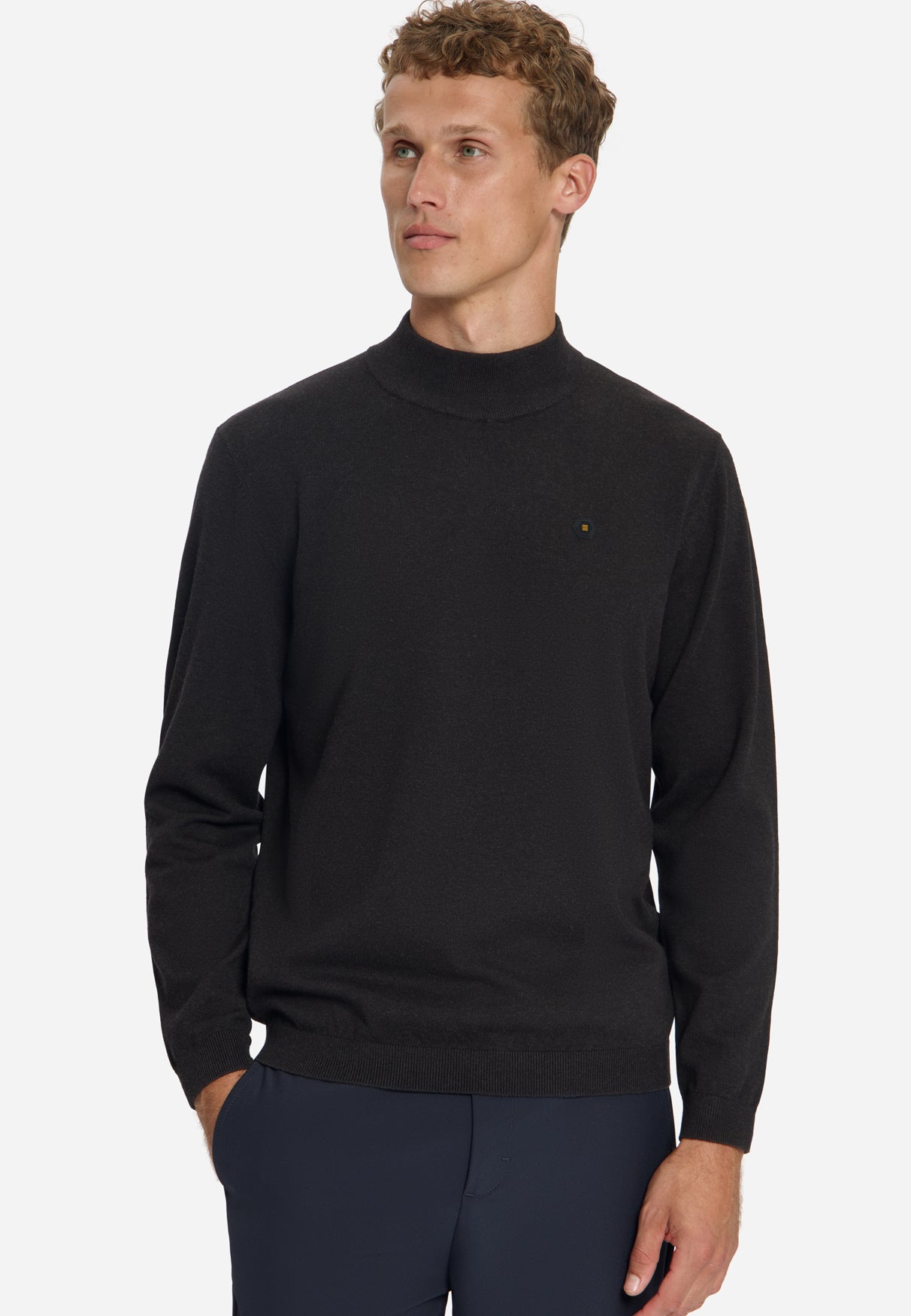 Fine Knit Turtleneck Jumper | Dark Brown
