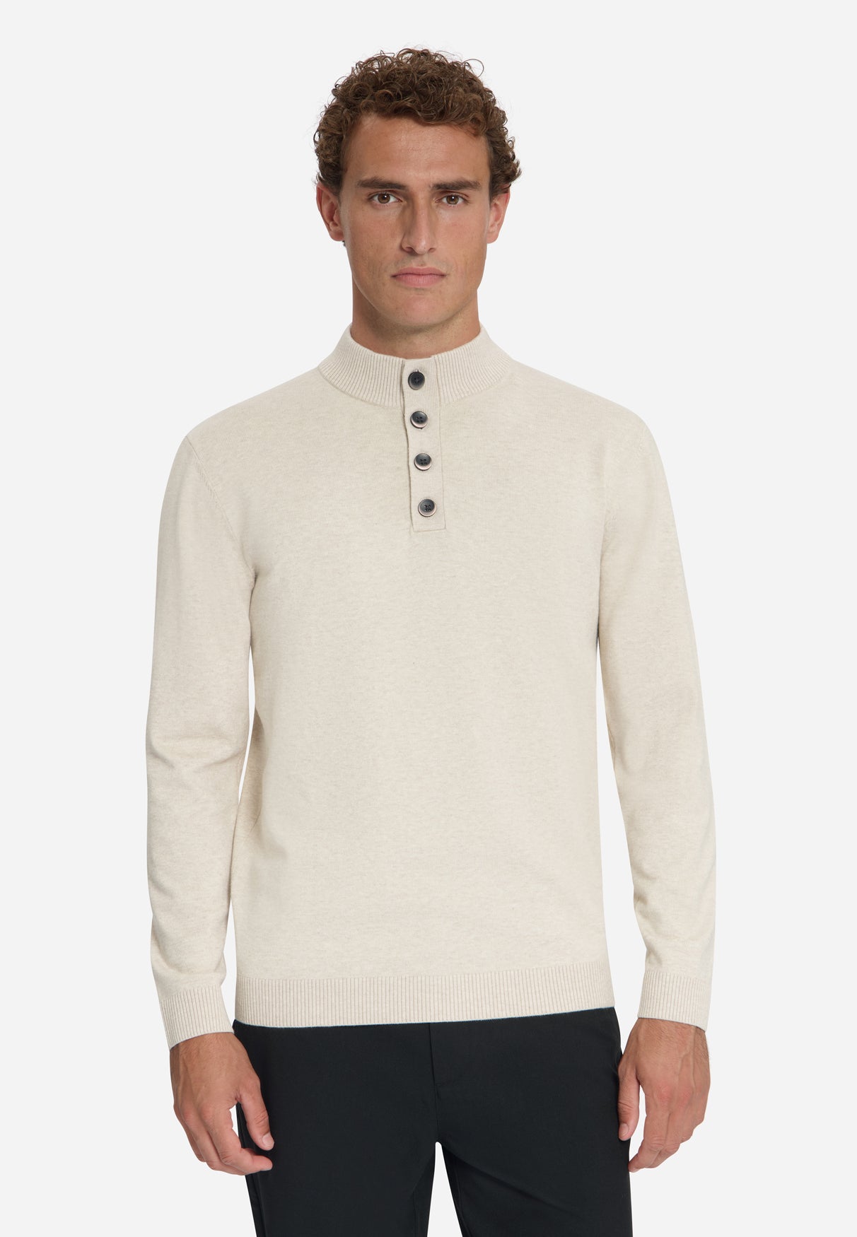 Pull à col boutonné | Stone
