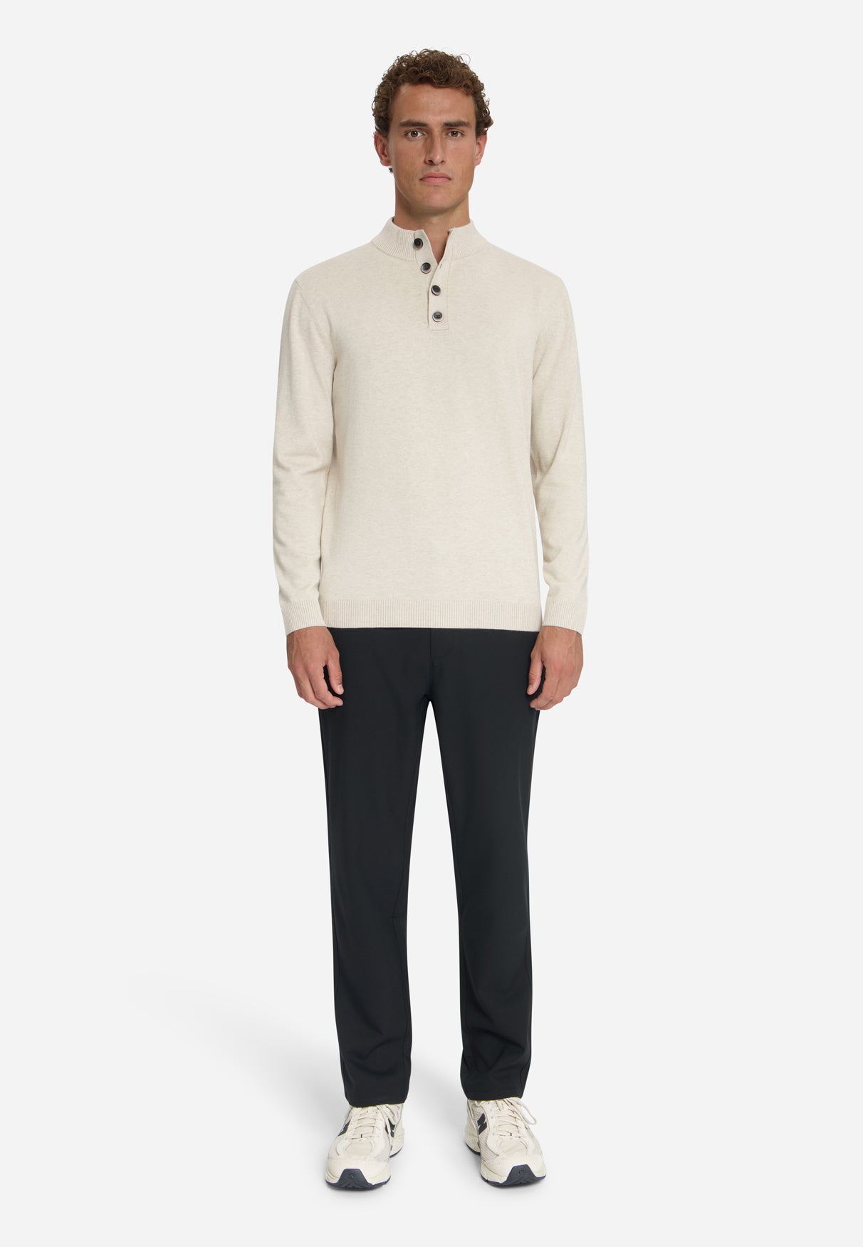 Pull à col boutonné | Stone
