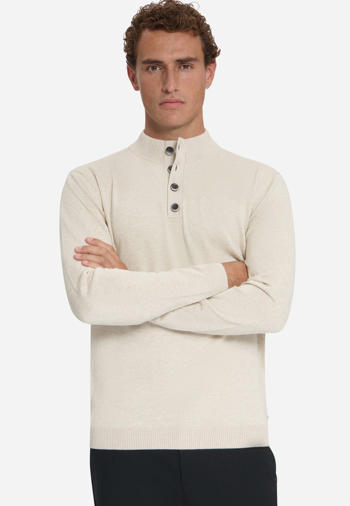 Pull à col boutonné | Stone