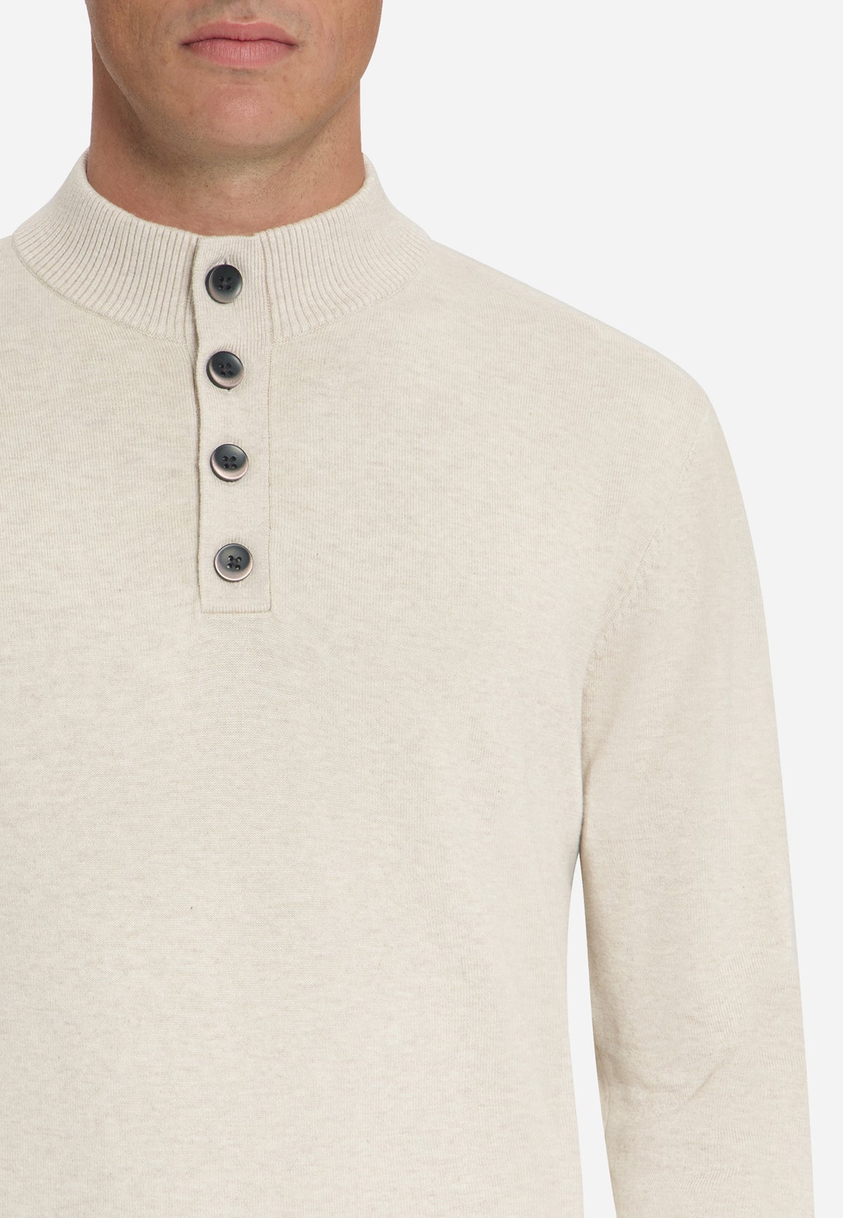 Pull à col boutonné | Stone