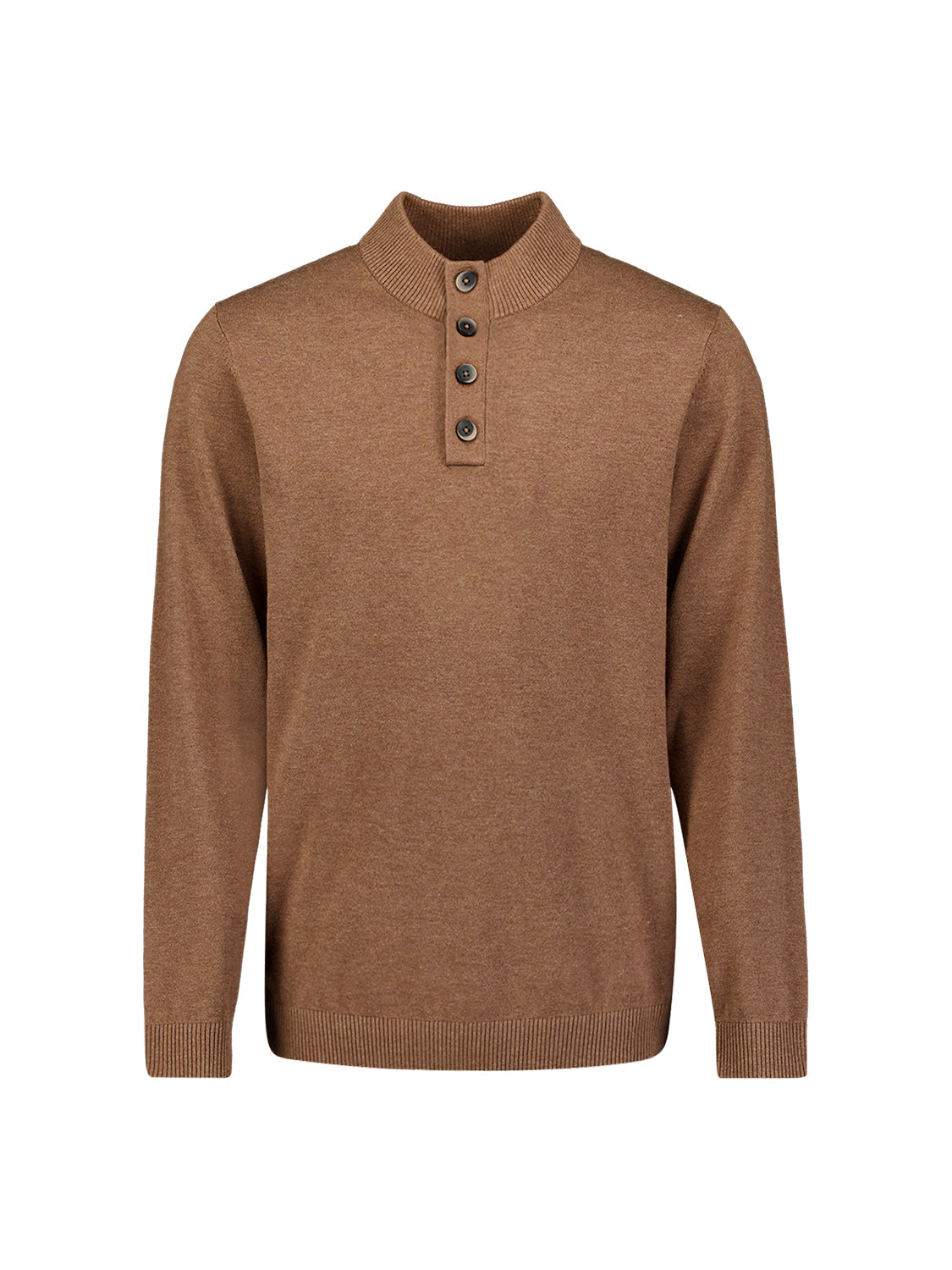 Pull à col boutonné | Marron clair
