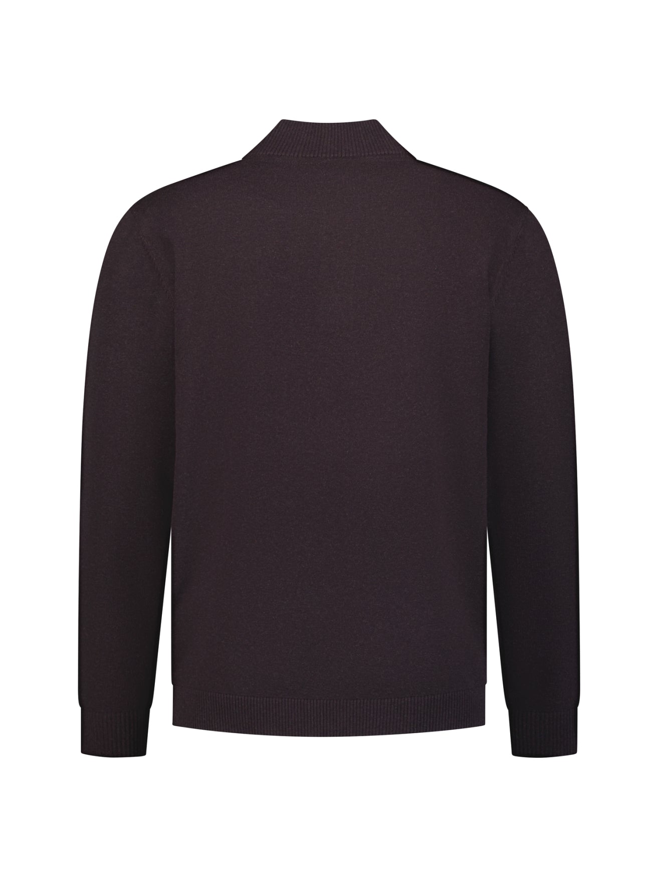 Pull à col boutonné | Marron foncé