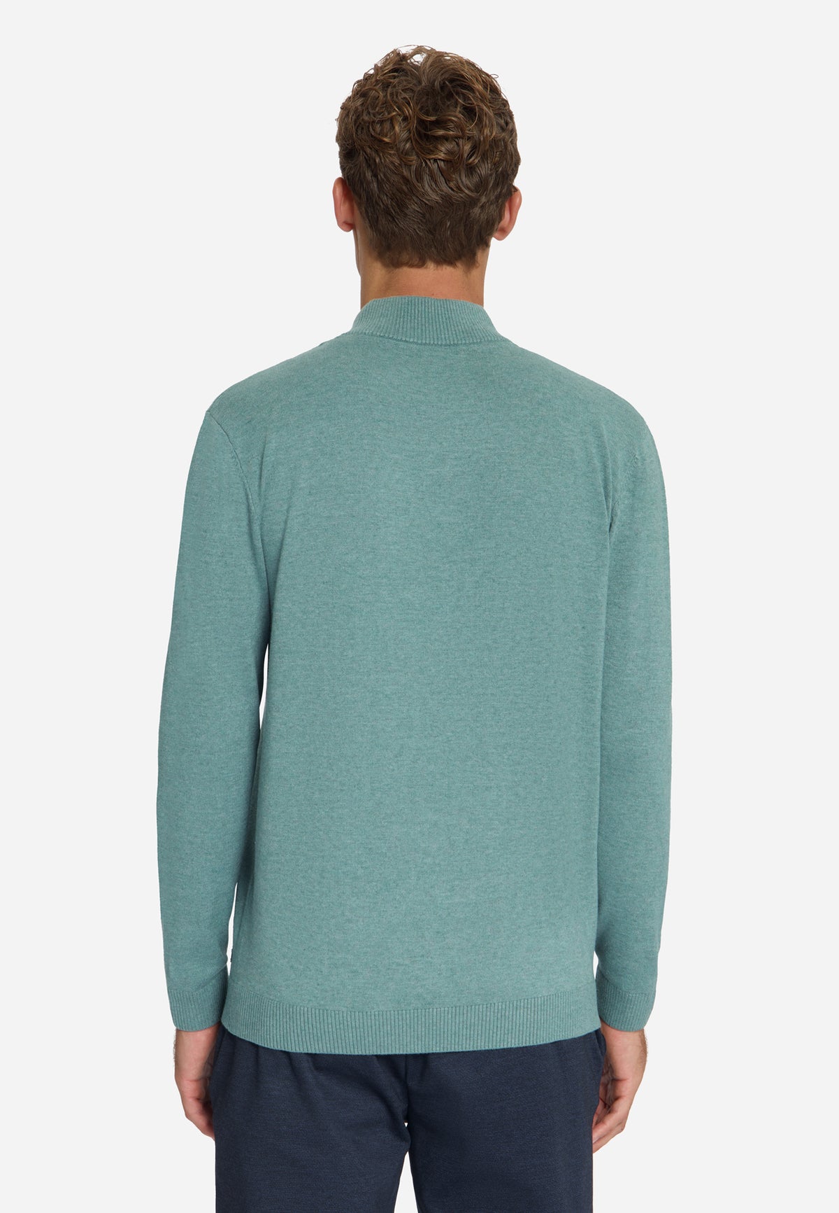 Pull à col boutonné | Bleu poudré