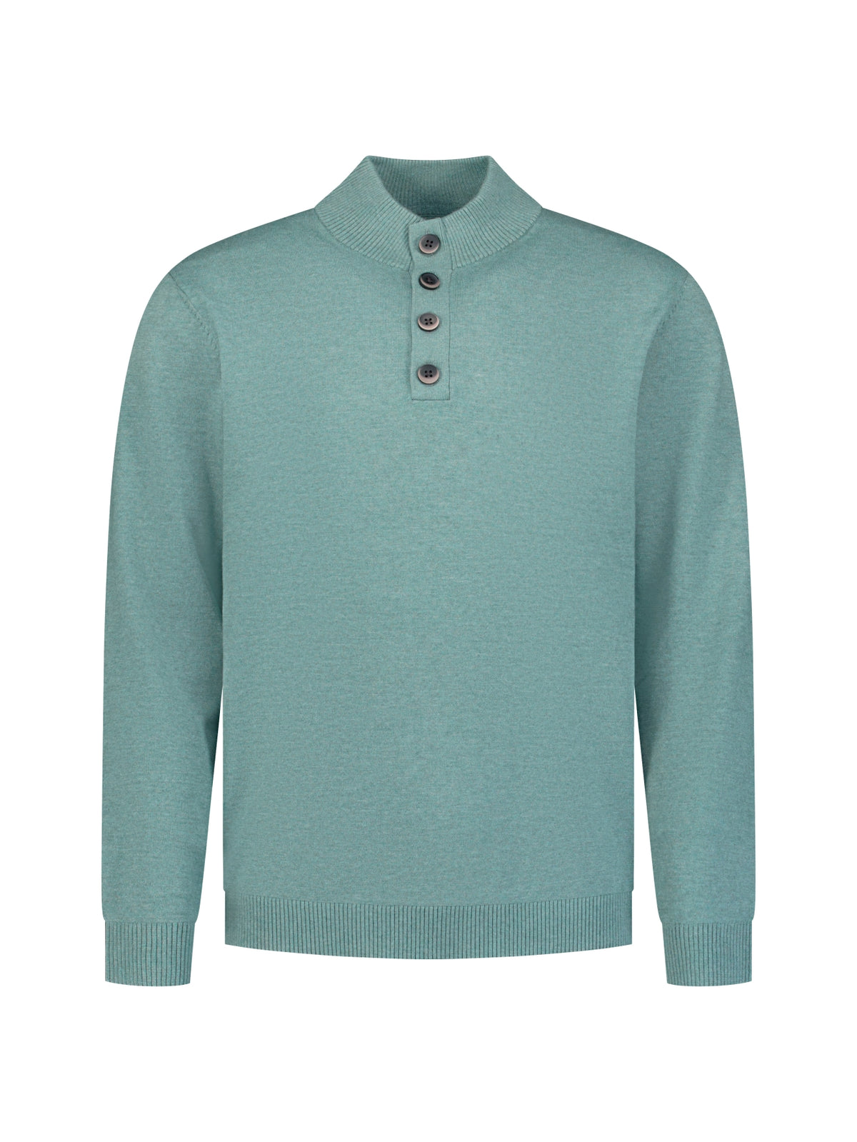 Pull à col boutonné | Bleu poudré