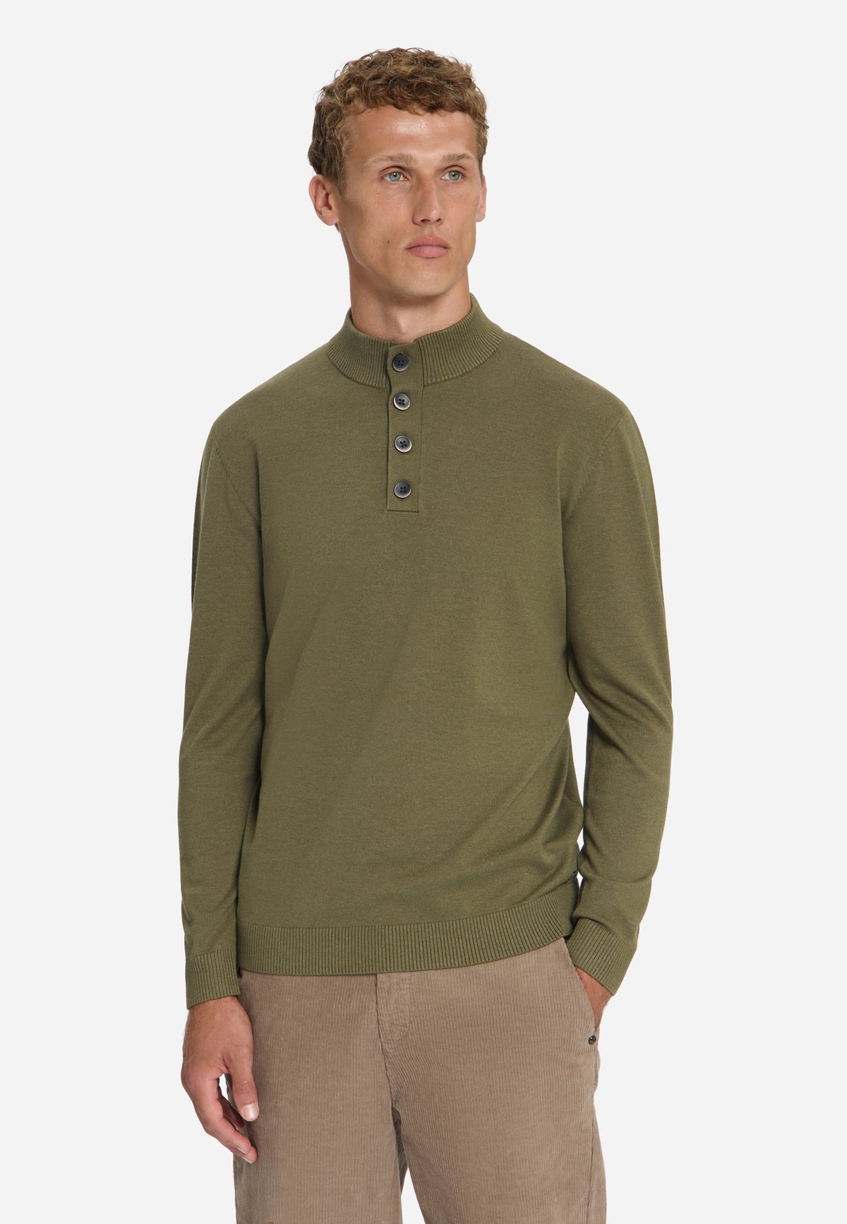 Pull à col boutonné | Moss