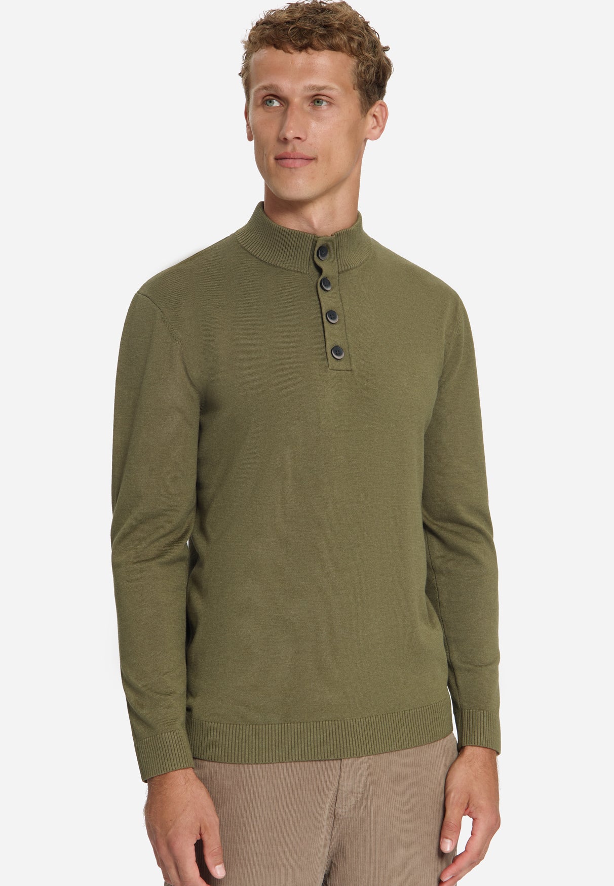Pull à col boutonné | Moss