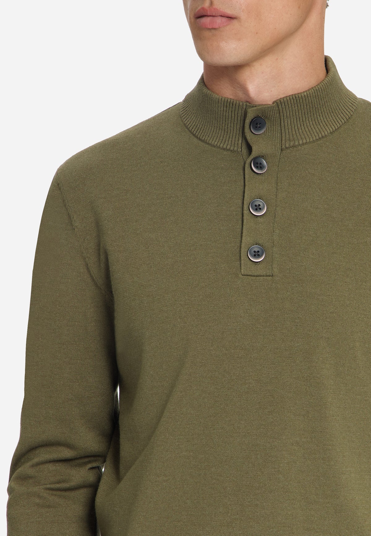 Pull à col boutonné | Moss