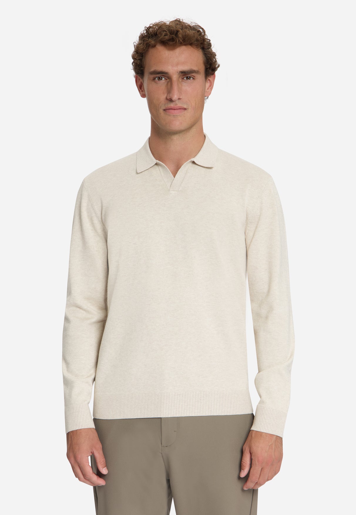 Polo en maille fine | Stone
