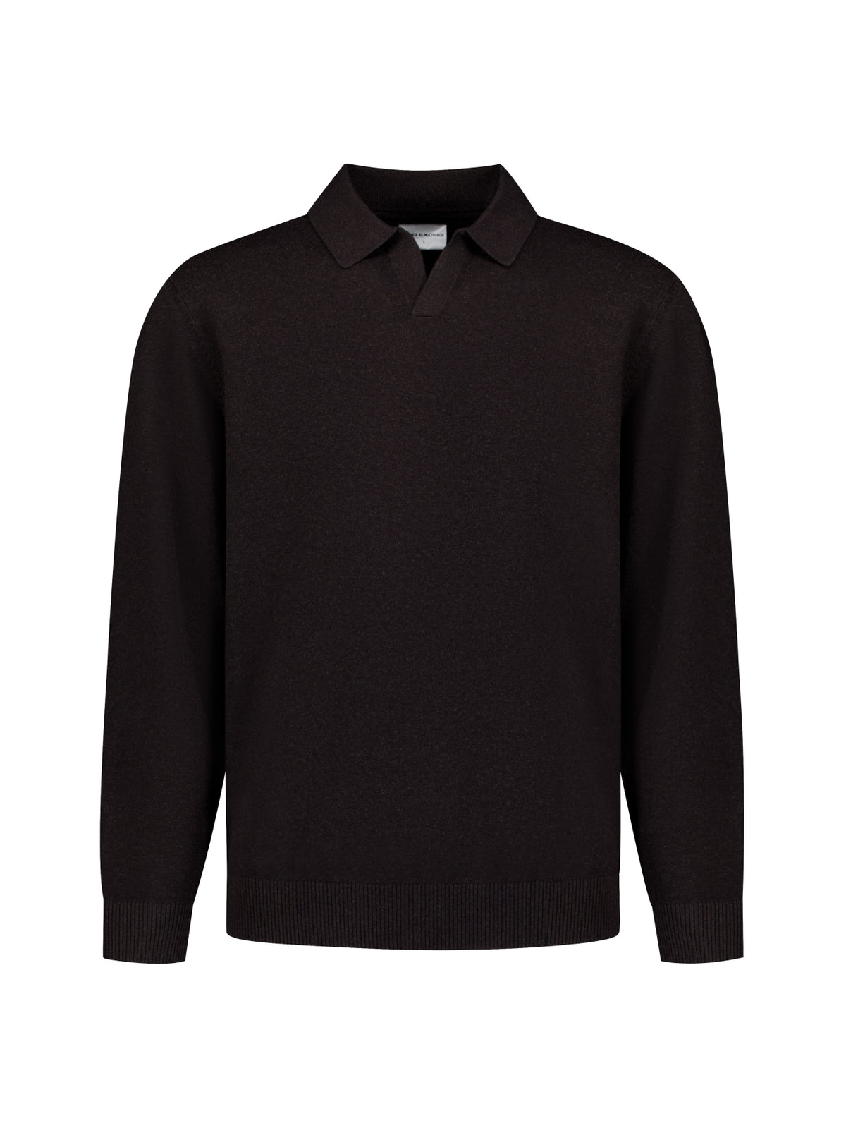 Polo en maille fine | Marron foncé