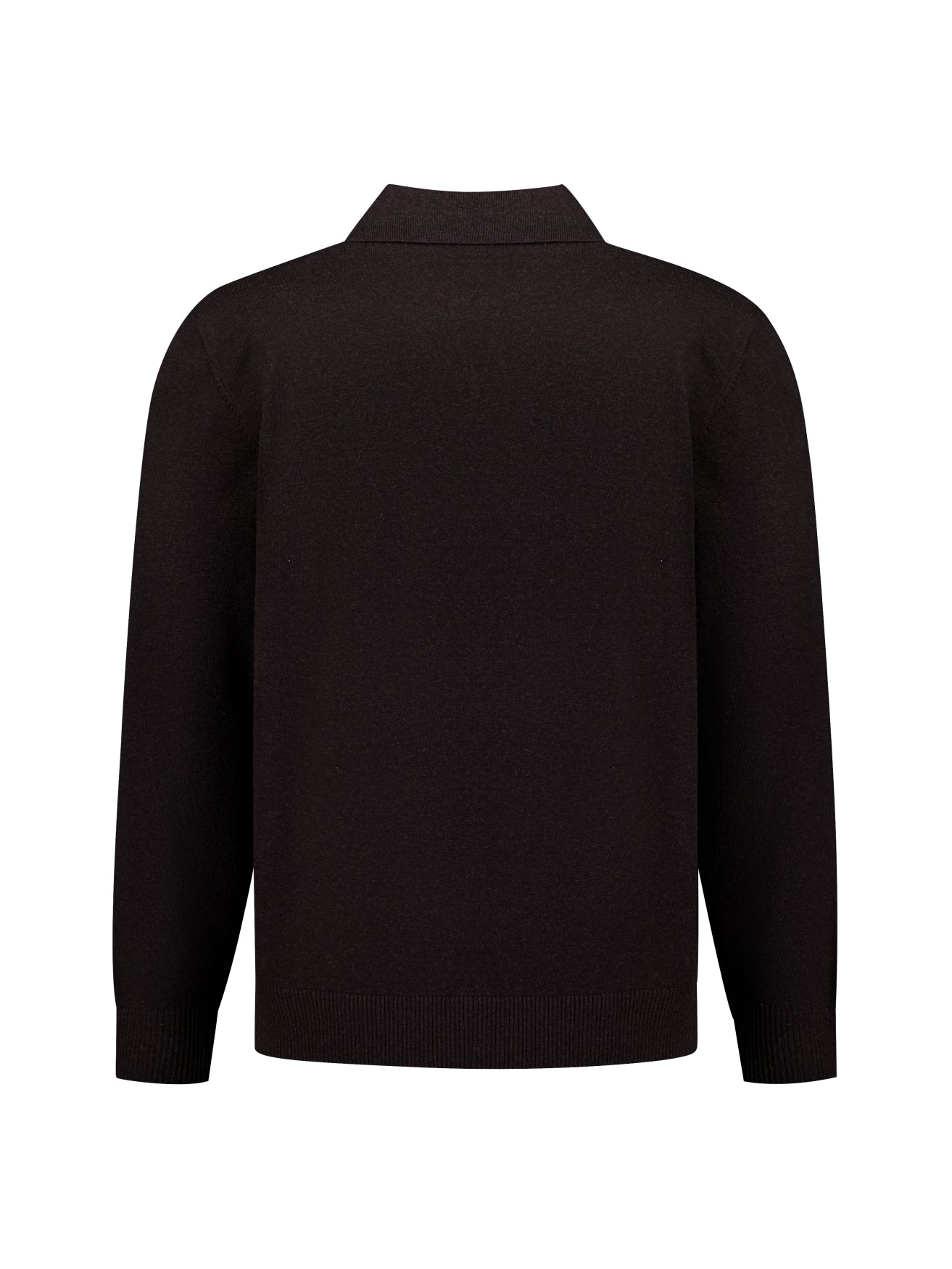 Polo en maille fine | Marron foncé