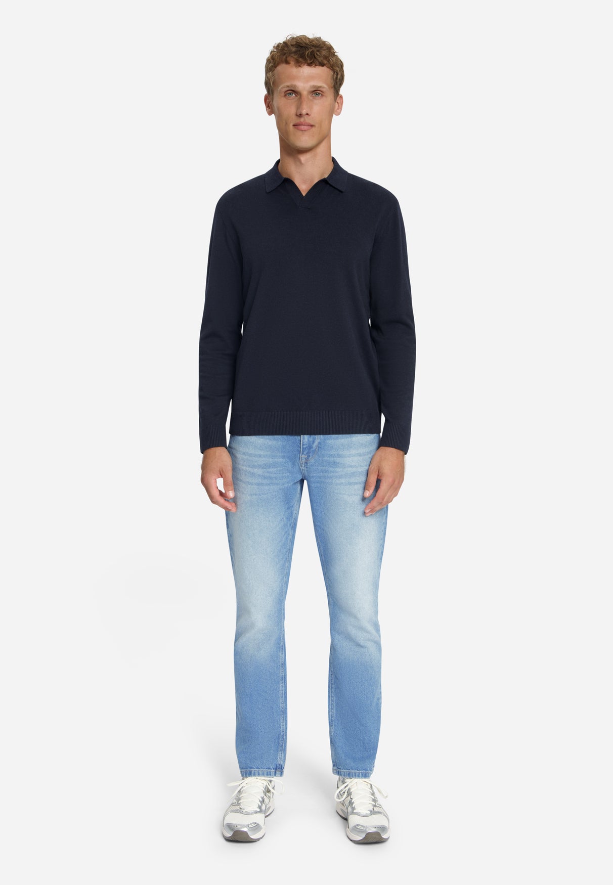 Polo en maille fine | Dark Night