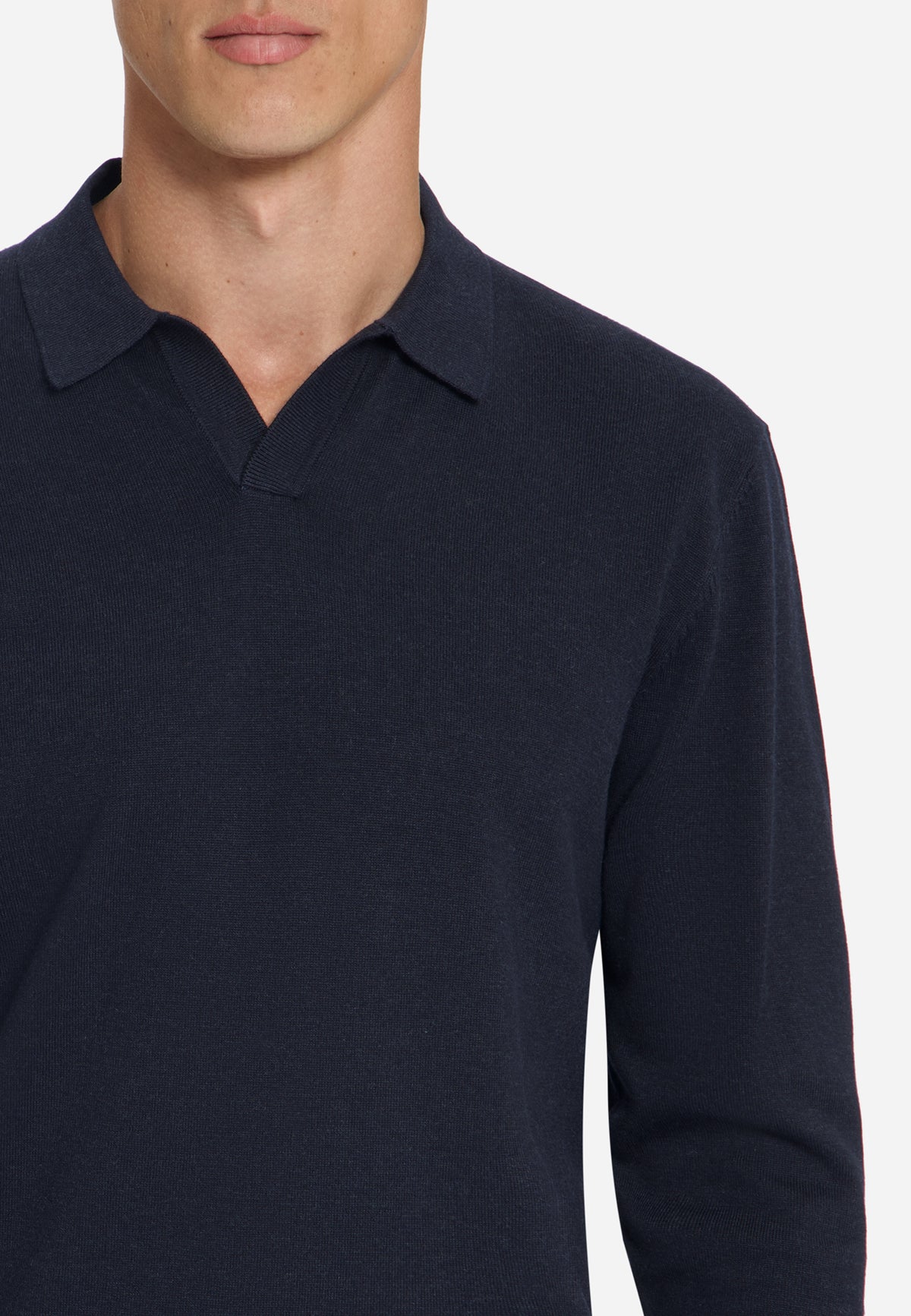 Polo en maille fine | Dark Night