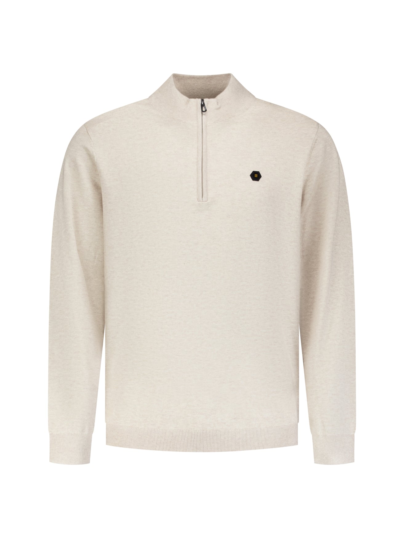 Pull Col Zippé Mélange | Stone