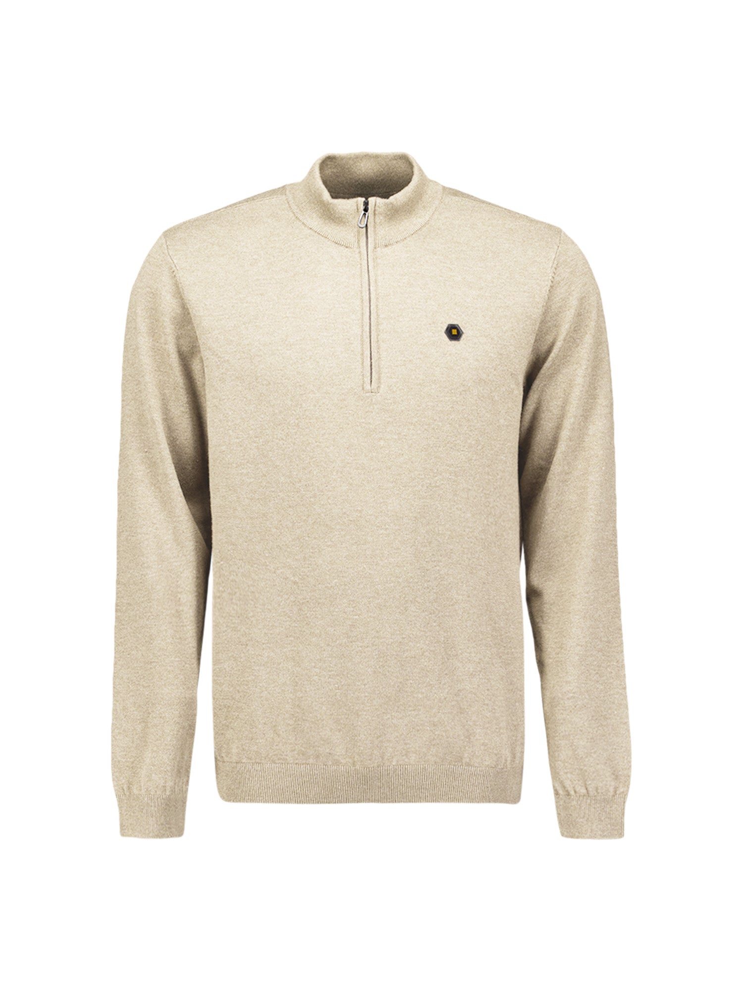Pull Col Zippé Mélange | Stone