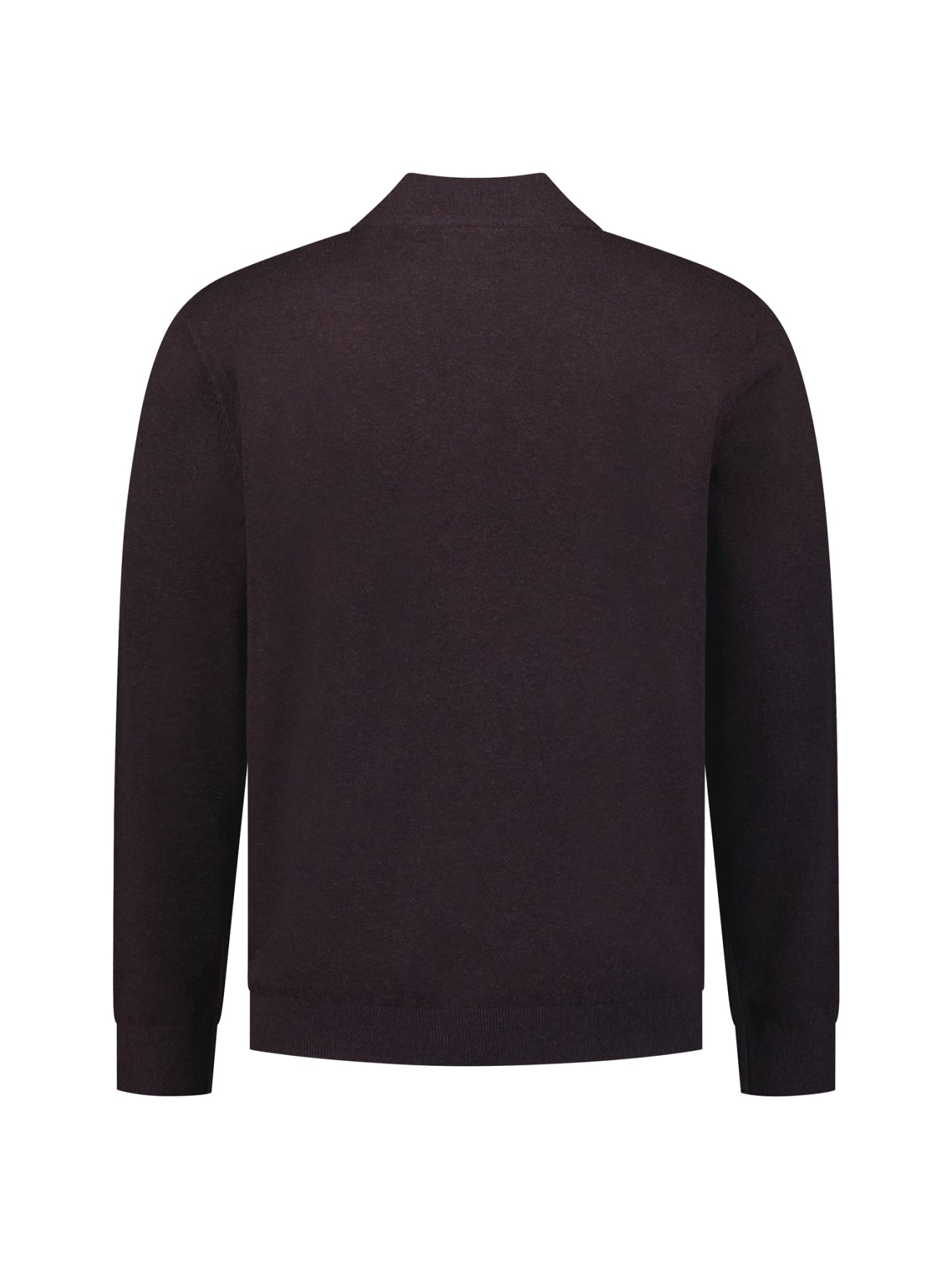 Pull Col Zippé Mélange | Dark Brown