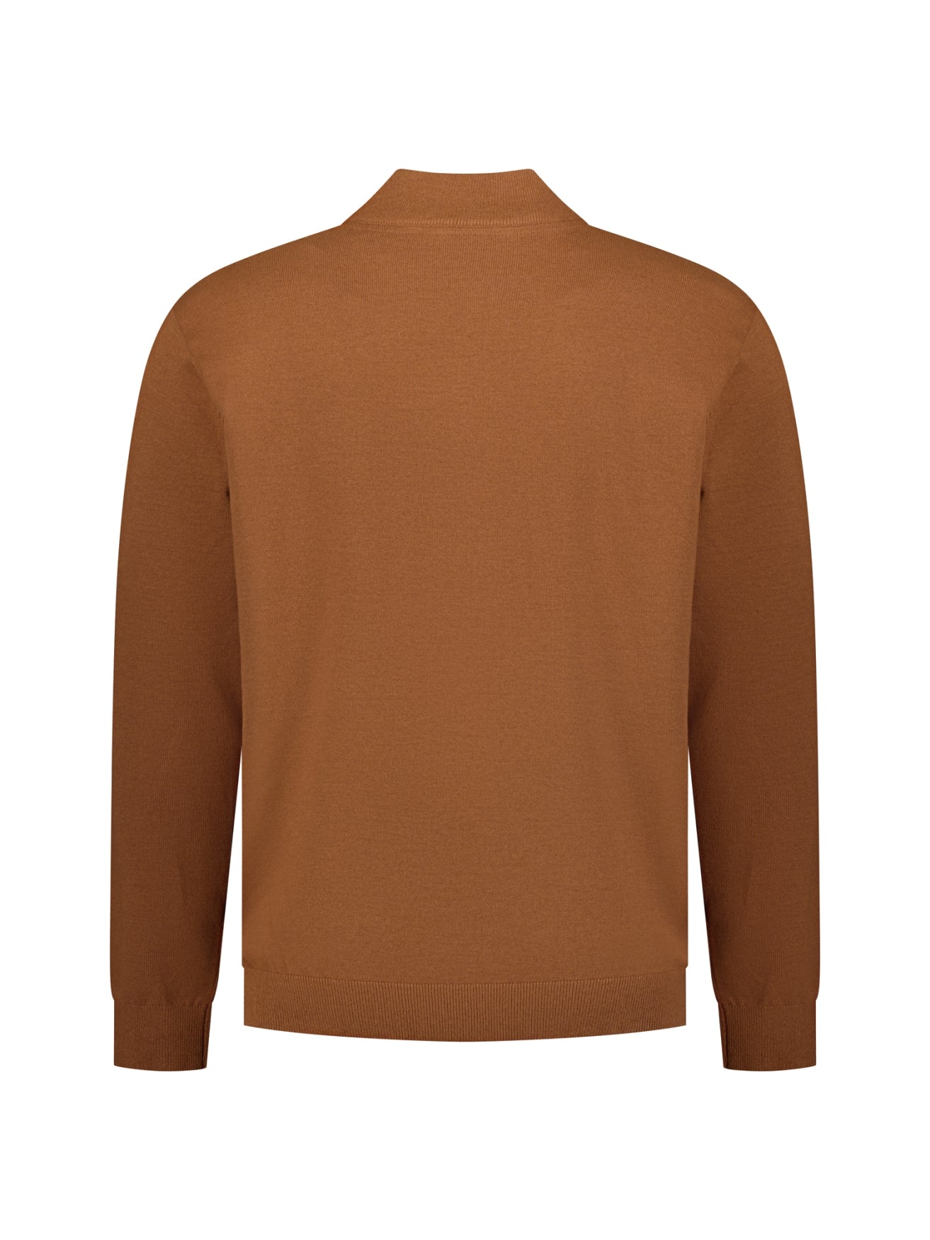 Pull Col Zippé Mélange | Caramel