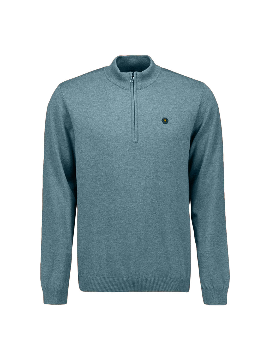 Melange Half-Zip Jumper | Shadow Blue