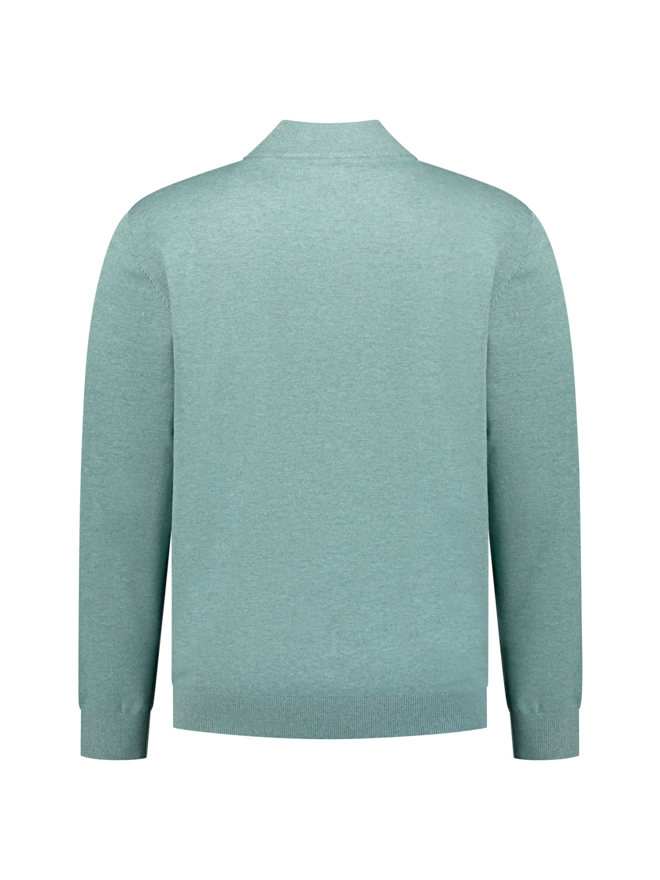 Half-Zip Melange Jumper | Dusty Blue