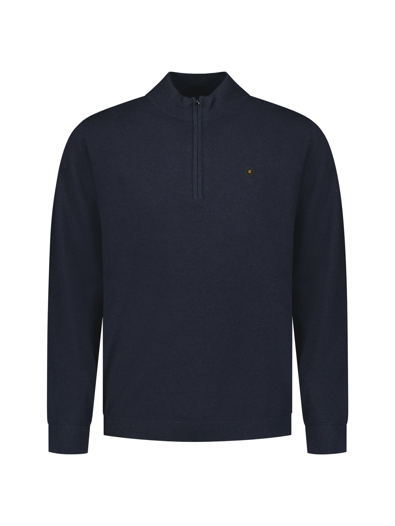 Pull Col Zippé Mélange | Dark Night