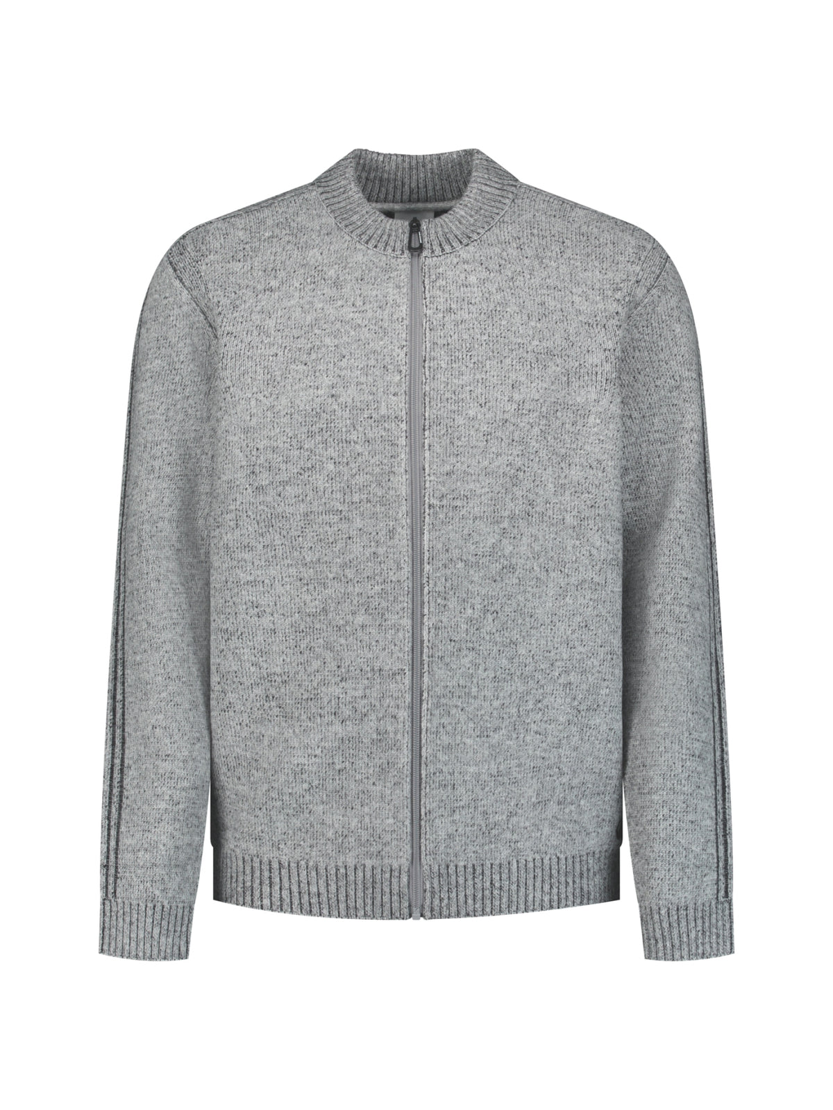 Cardigan en maille bicolore | Grey Melange