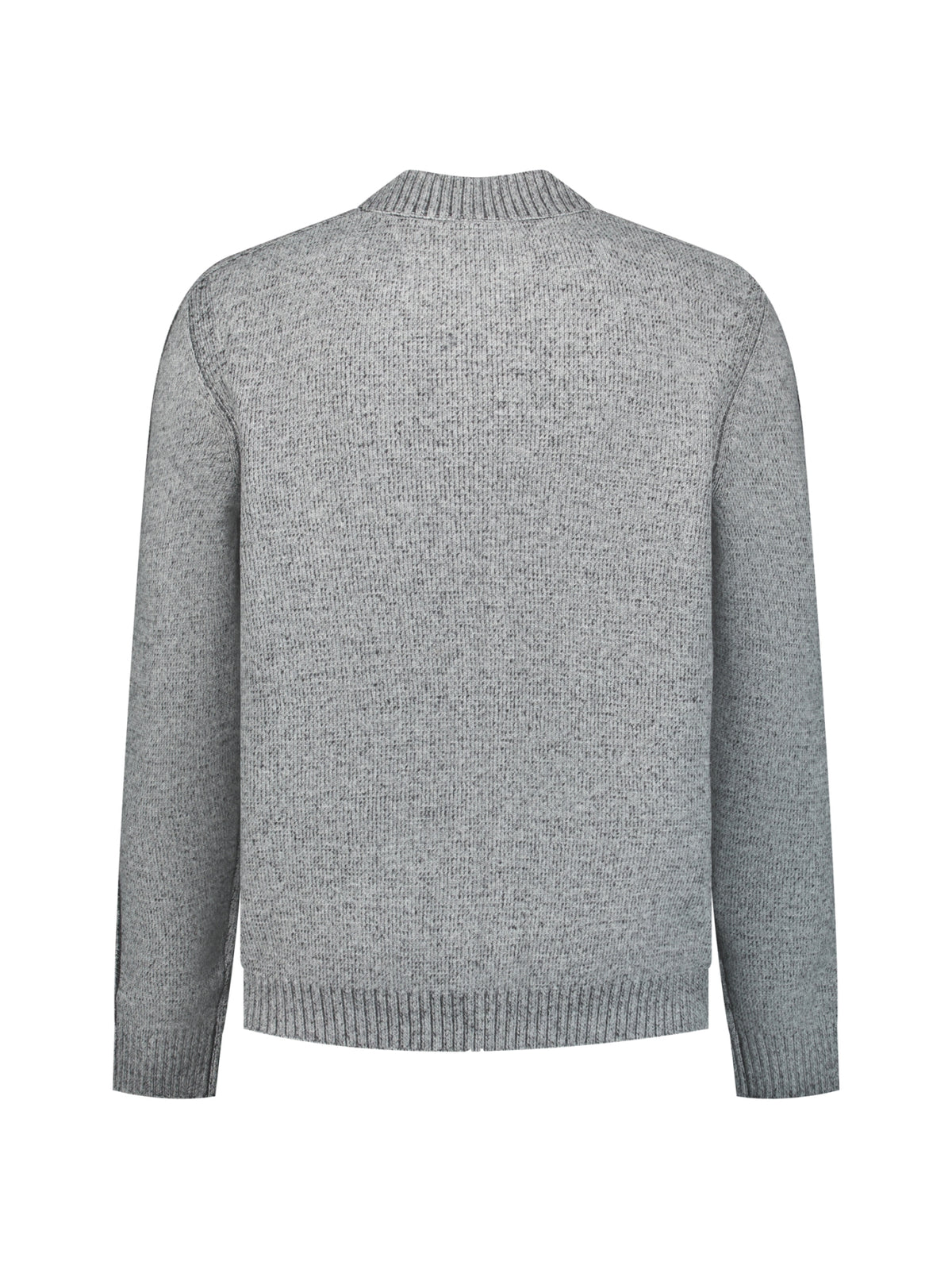 Cardigan en maille bicolore | Grey Melange