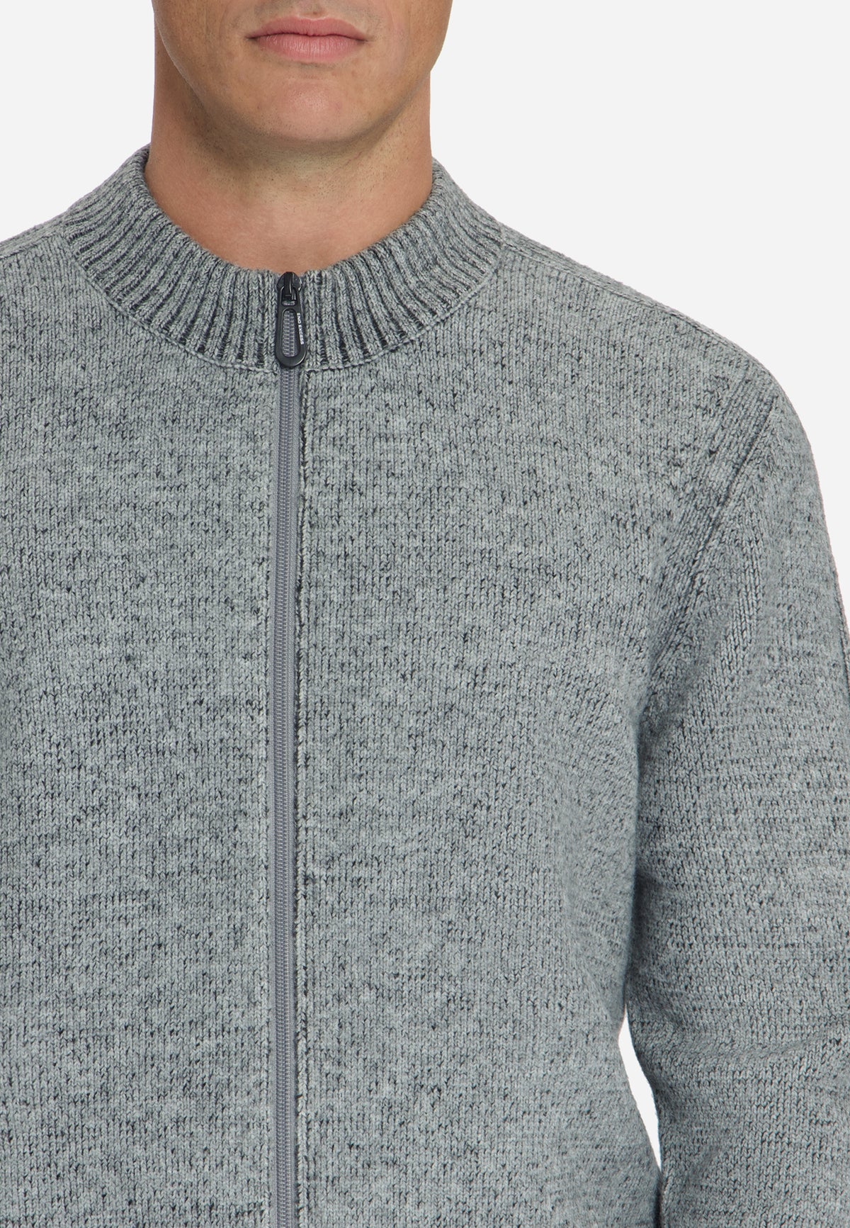 Cardigan en maille bicolore | Grey Melange