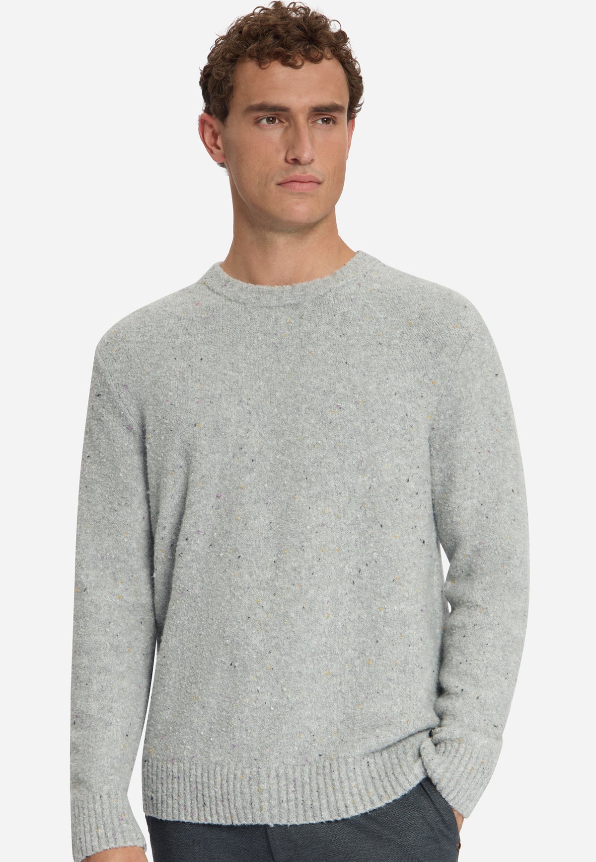 Tweed Look Jumper | Grey Melange