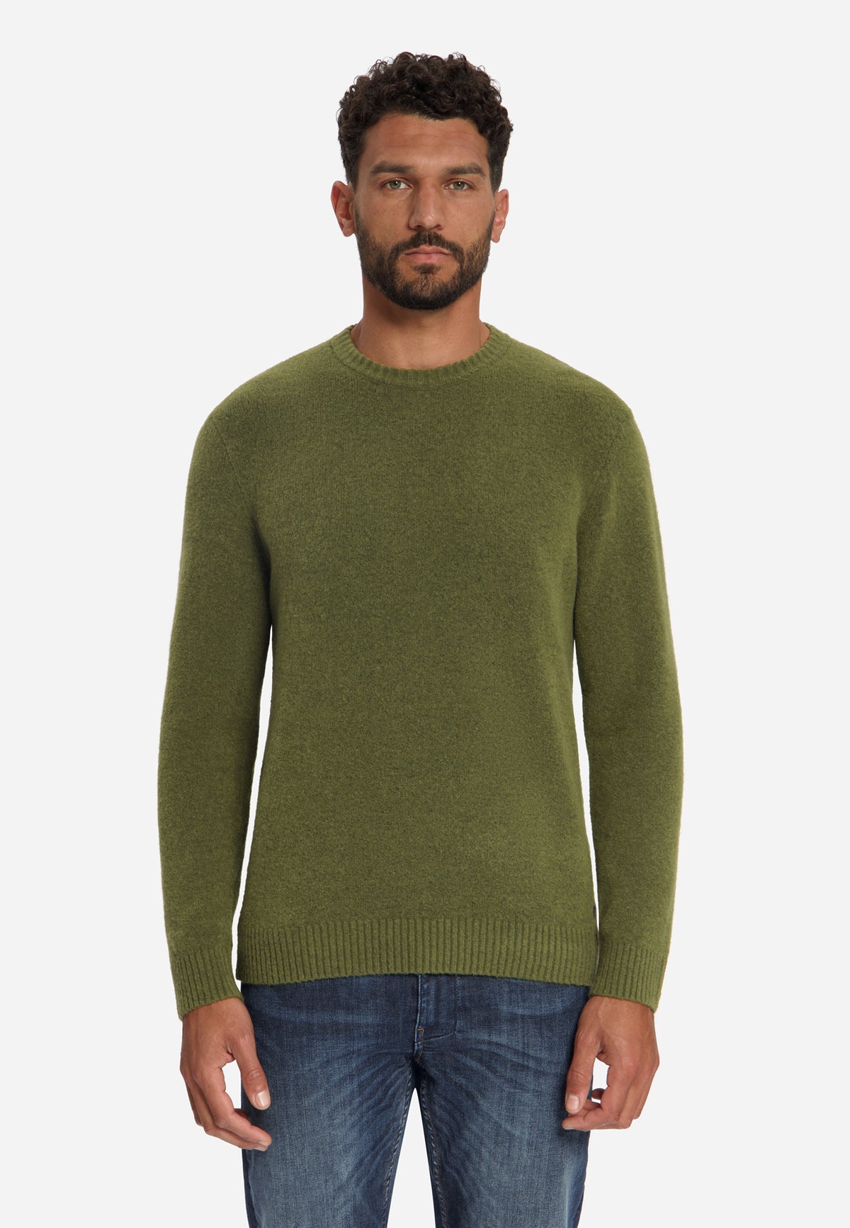 Lightweight Melange Jumper | Moss