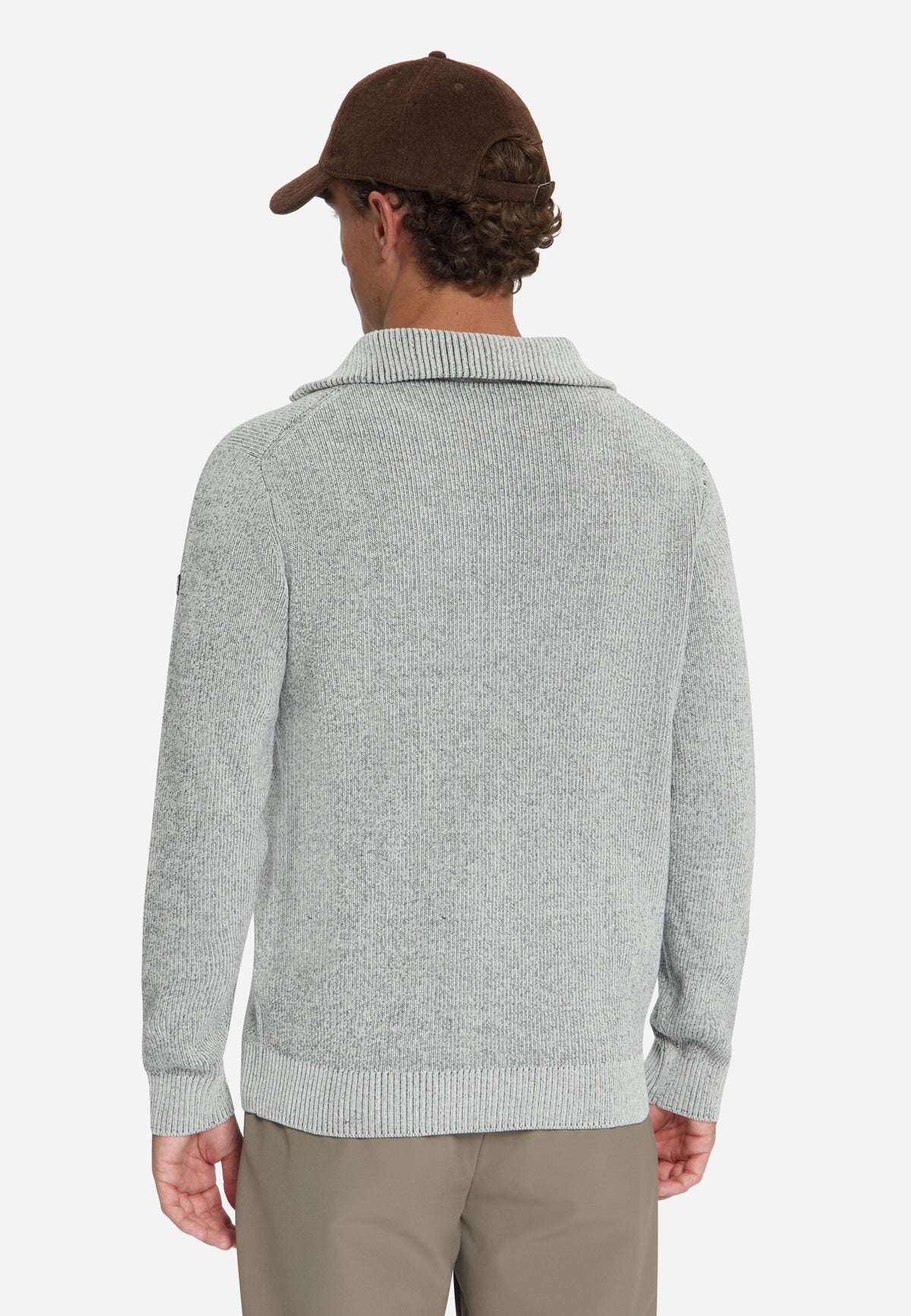 Pull doux à demi-zip | Stone