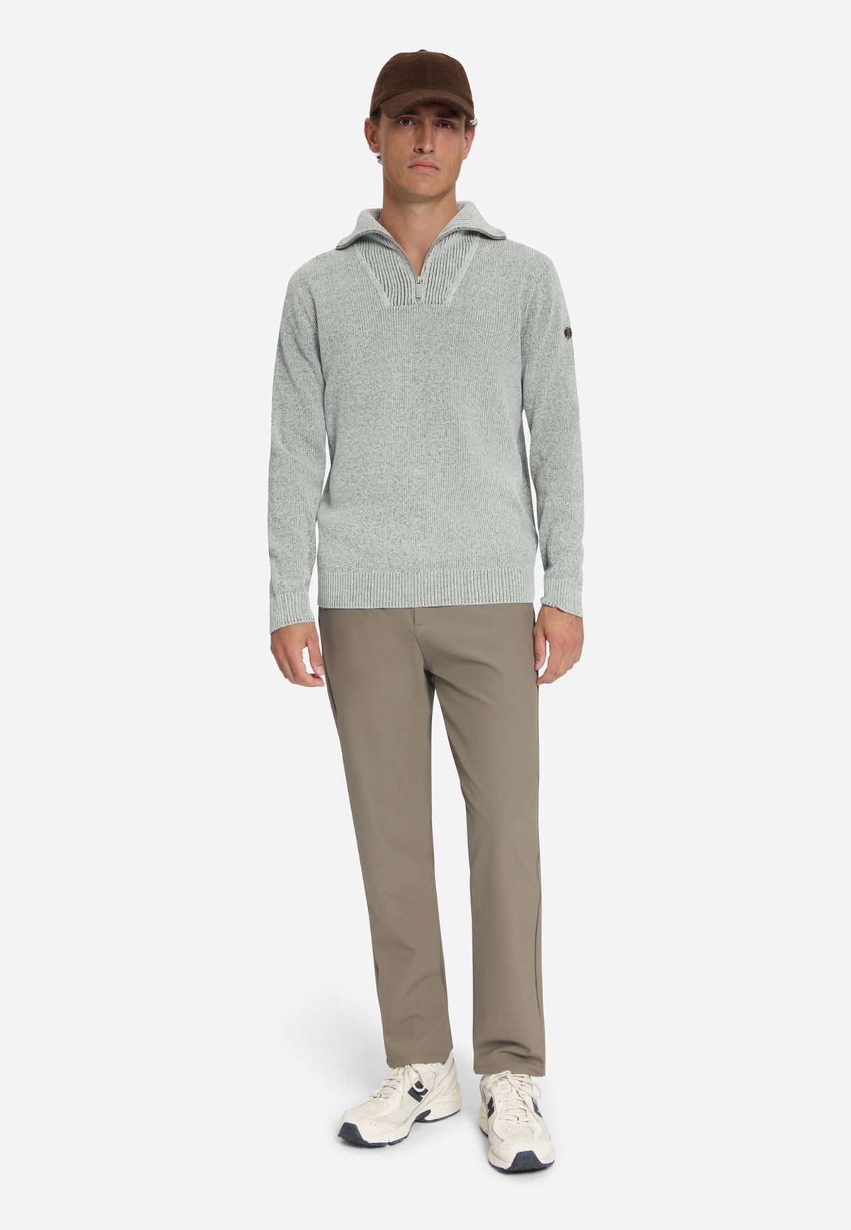 Pull doux à demi-zip | Stone
