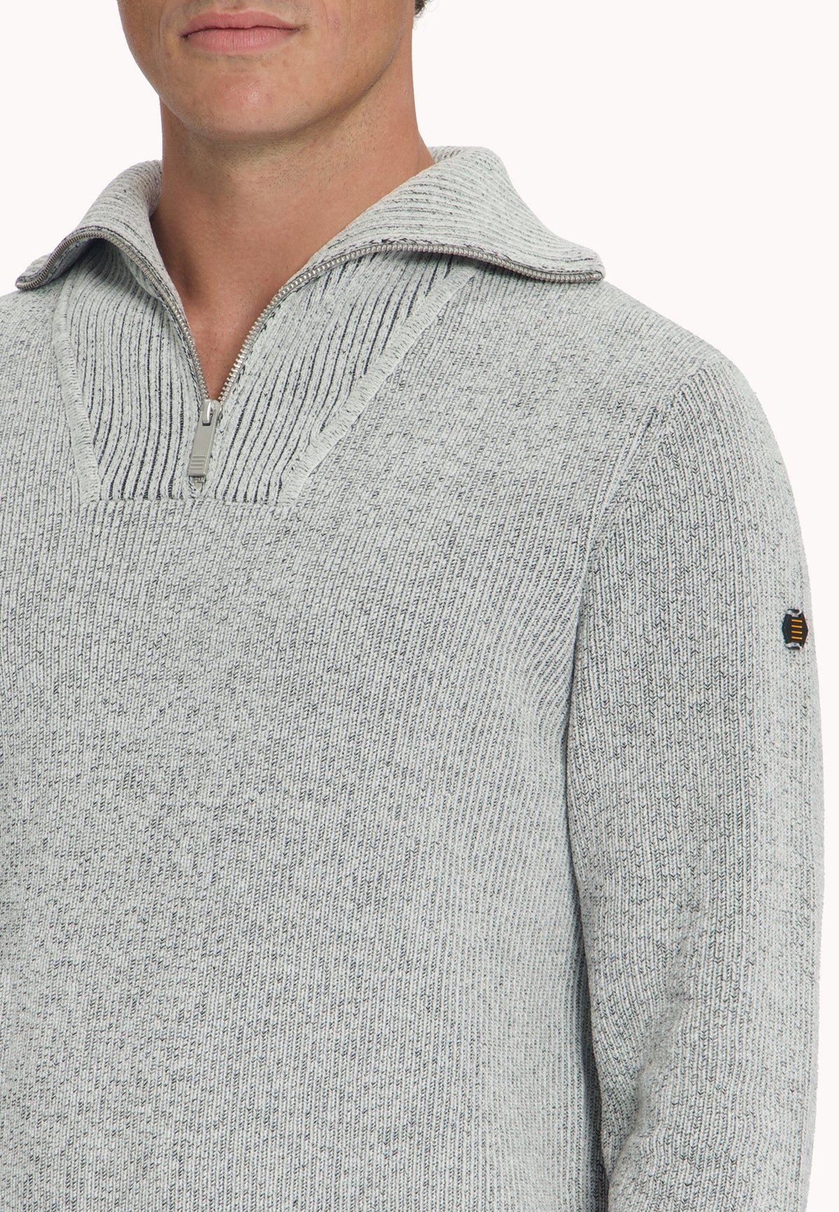 Pull doux à demi-zip | Stone