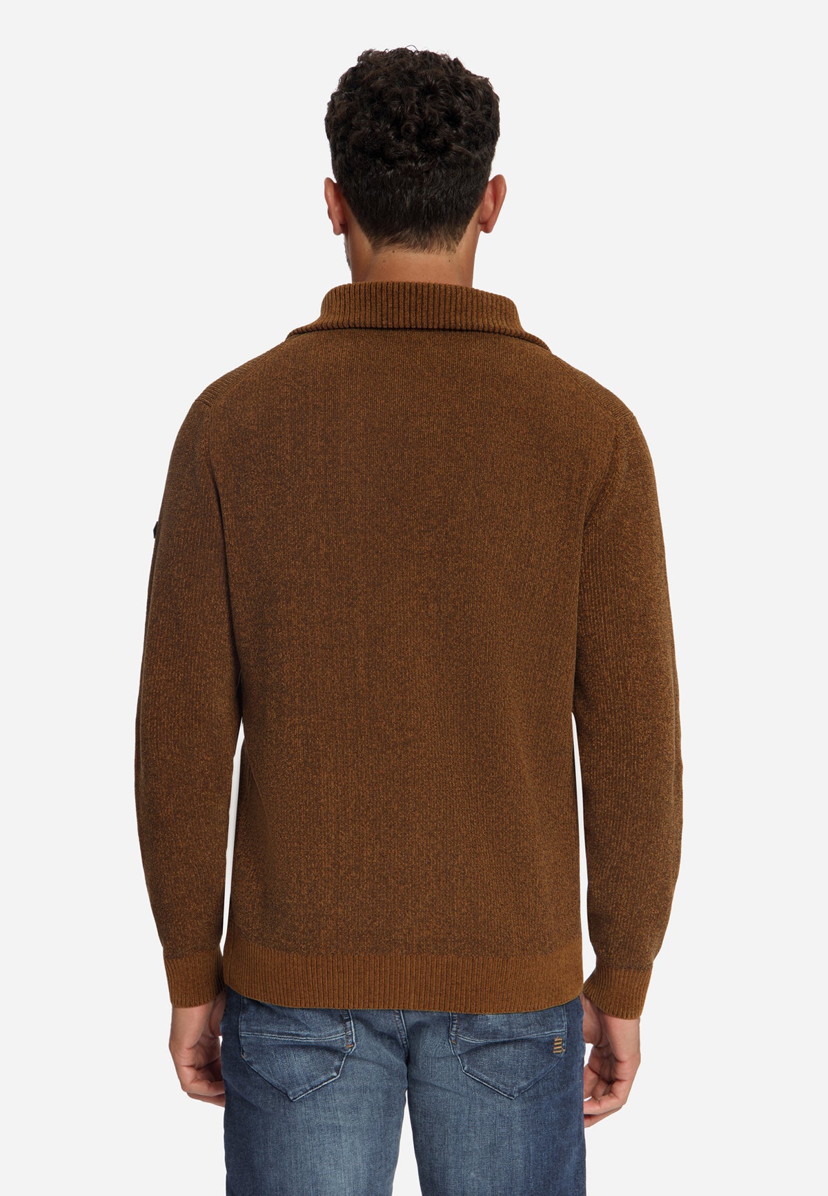Pull doux à demi-zip | Caramel