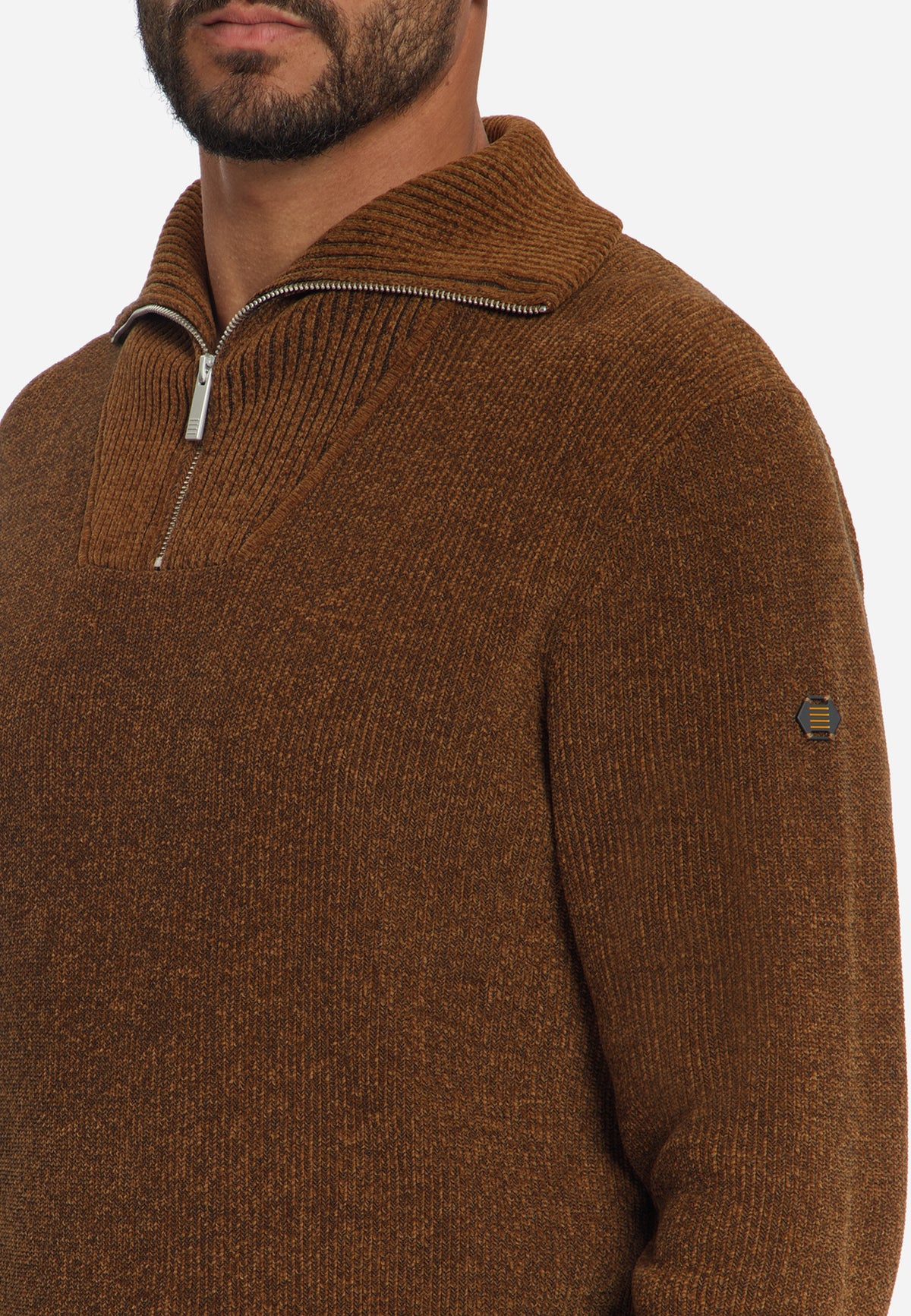 Pull doux à demi-zip | Caramel