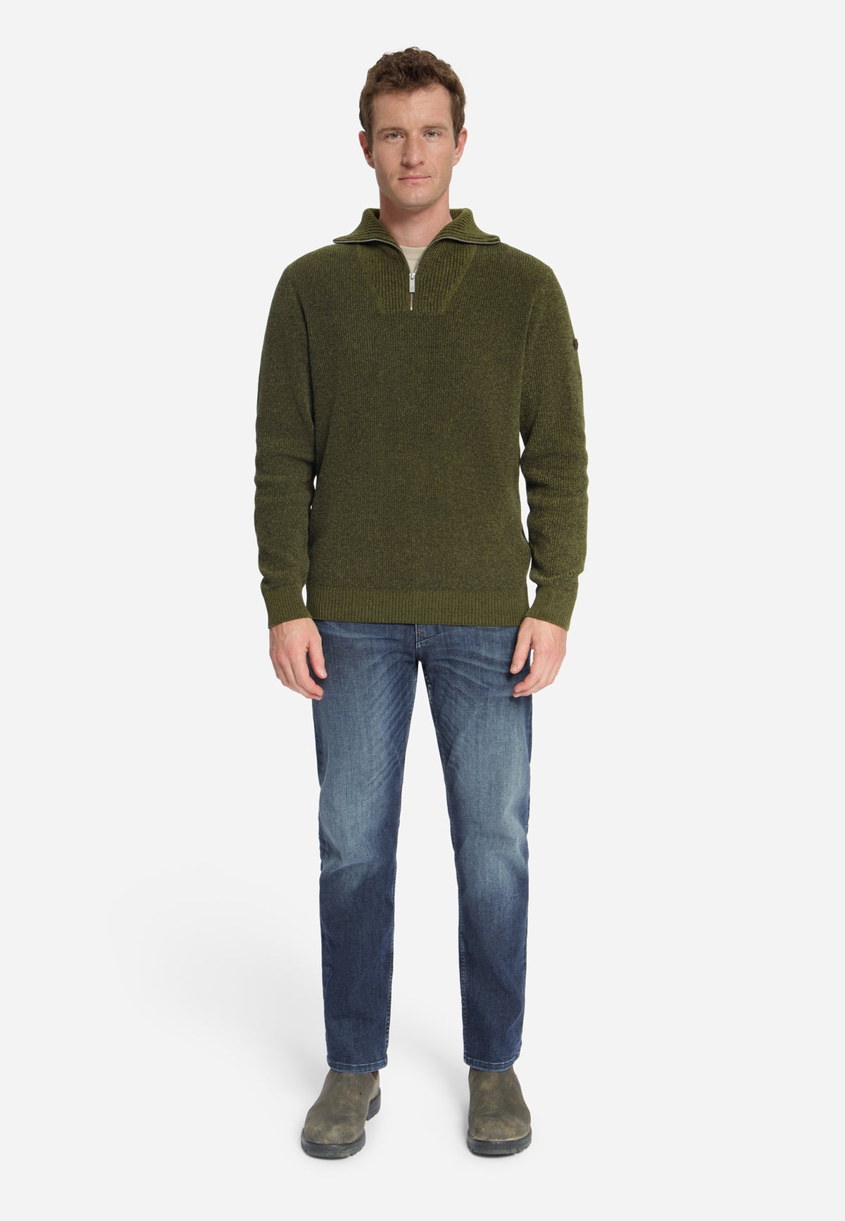 Pull doux à demi-zip | Moss
