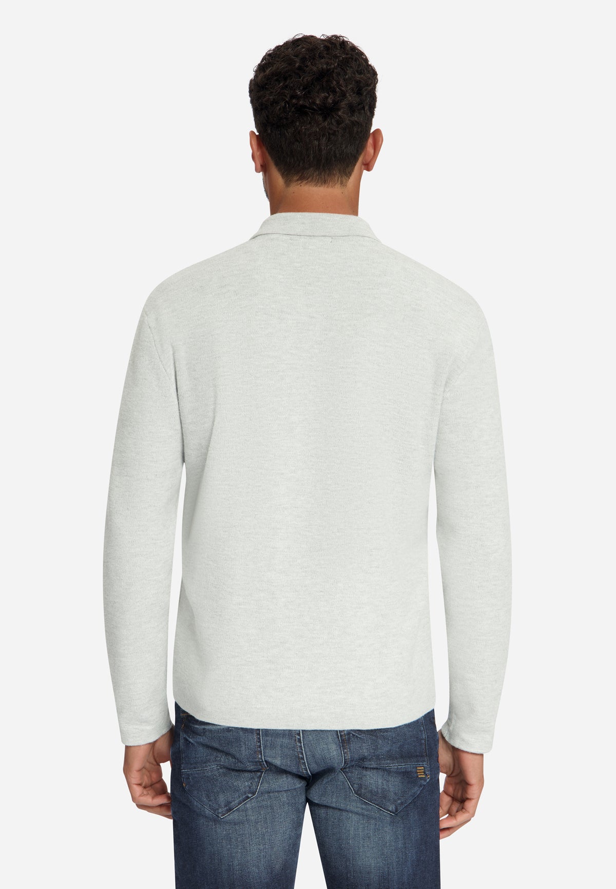 Cardigan en maille zippé | Light Grey Melange