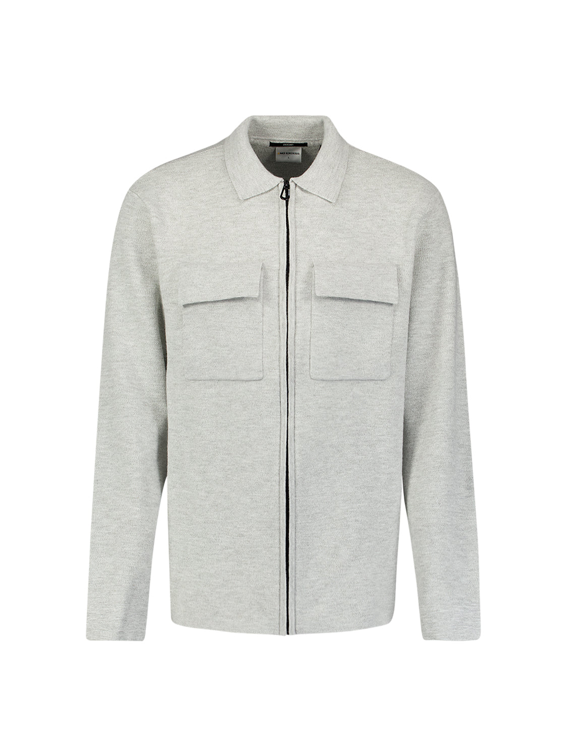 Cardigan en maille zippé | Light Grey Melange