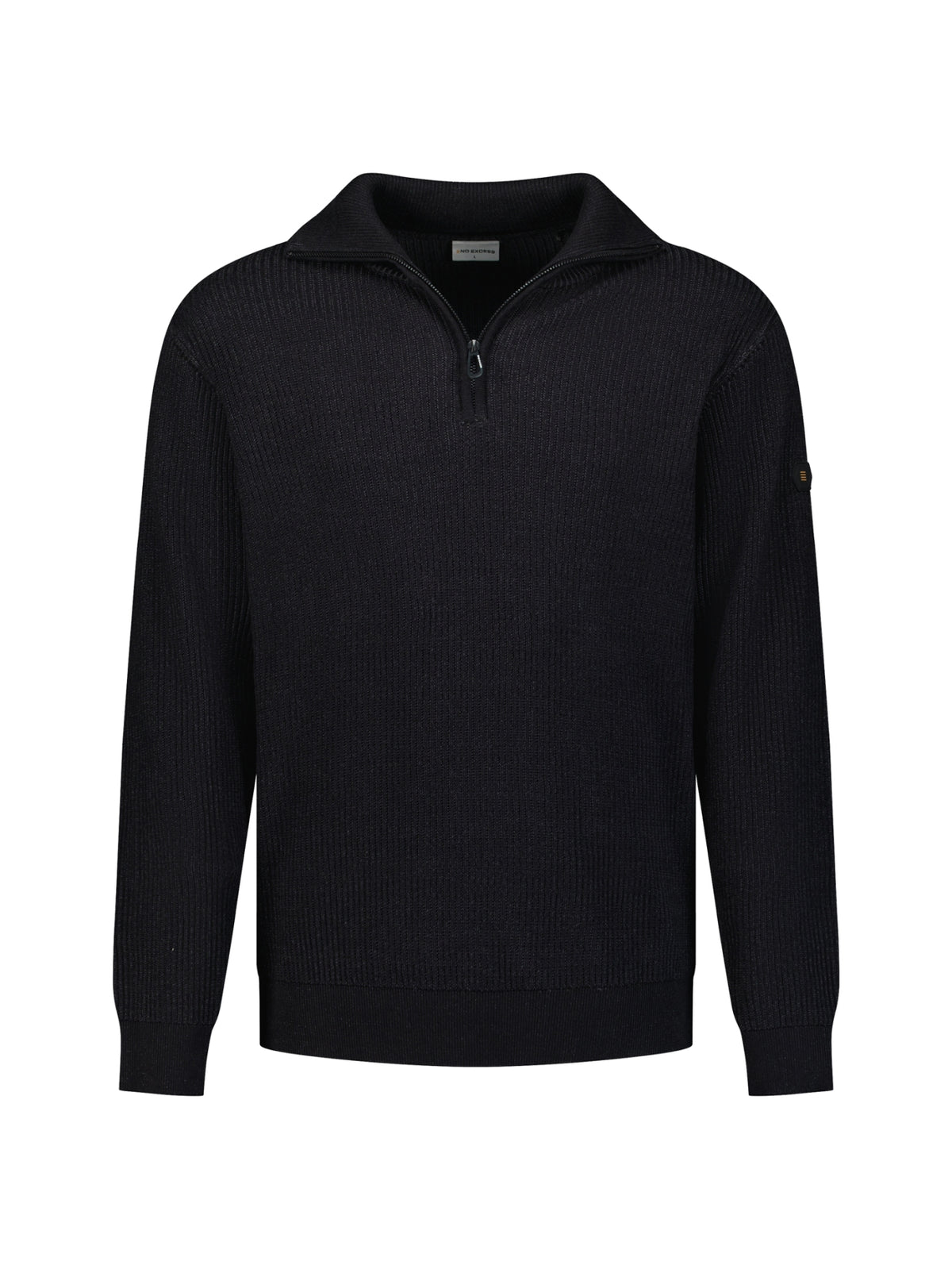 Pull côtelé à demi-zip | Black