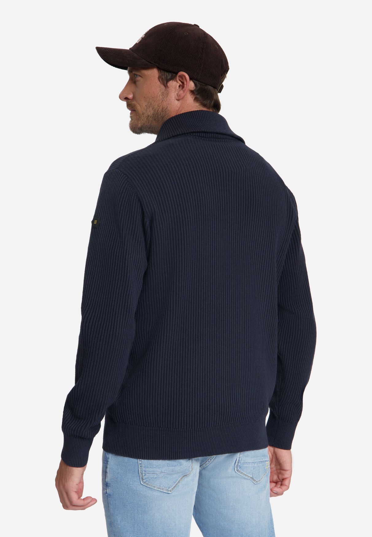 Pull côtelé à demi-zip | Dark Night