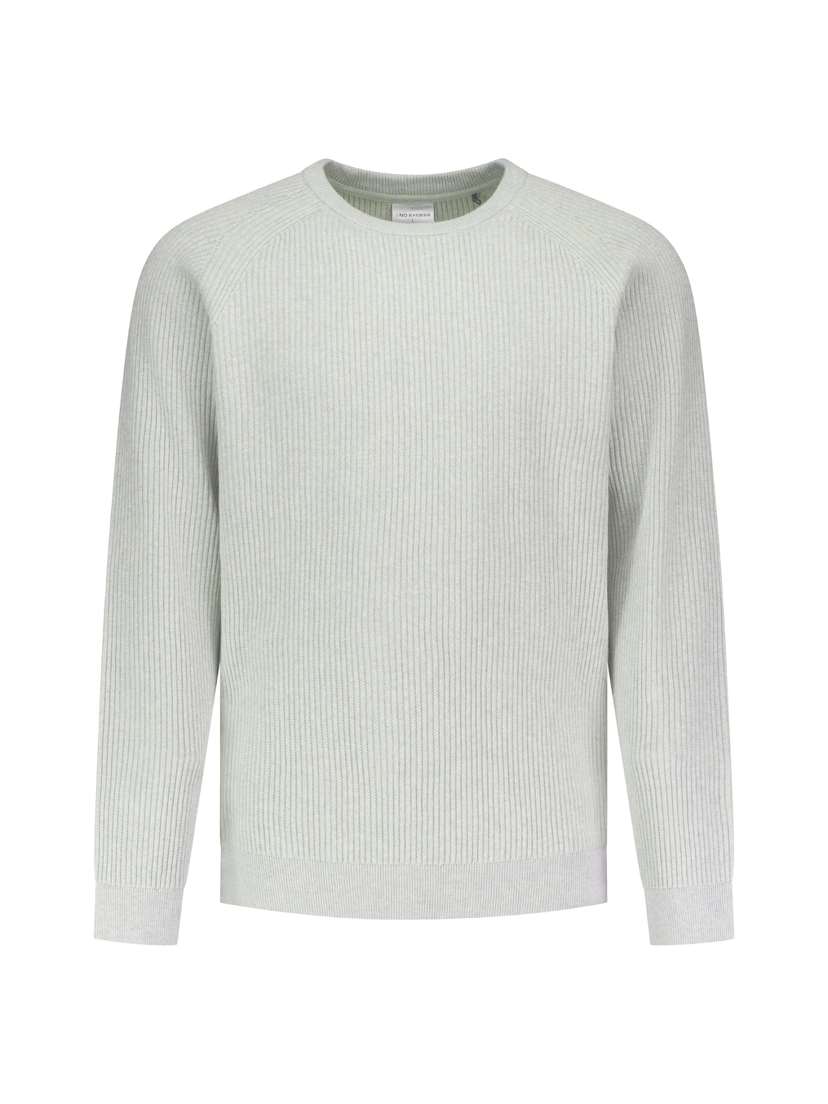 Pullover Crewneck Tuck Stitch | Light Grey Melange