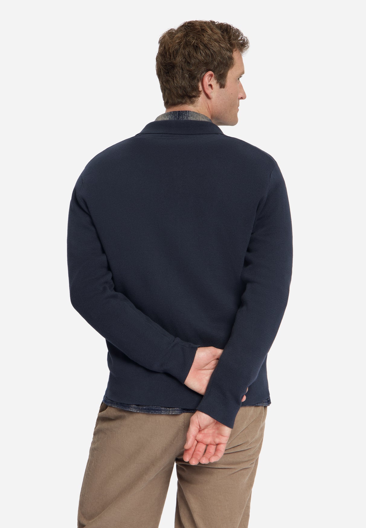 Cardigan en maille épaisse entièrement boutonné | Dark Night