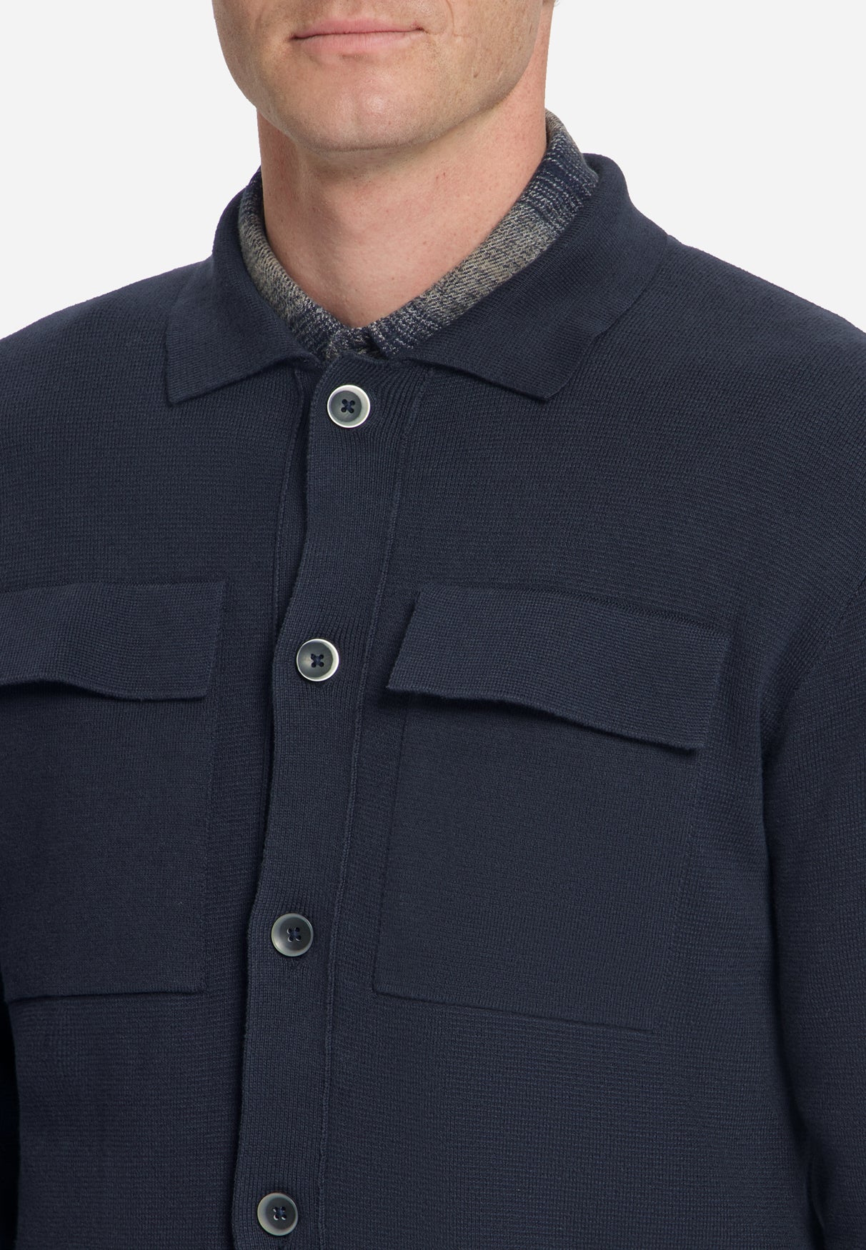 Cardigan en maille épaisse entièrement boutonné | Dark Night